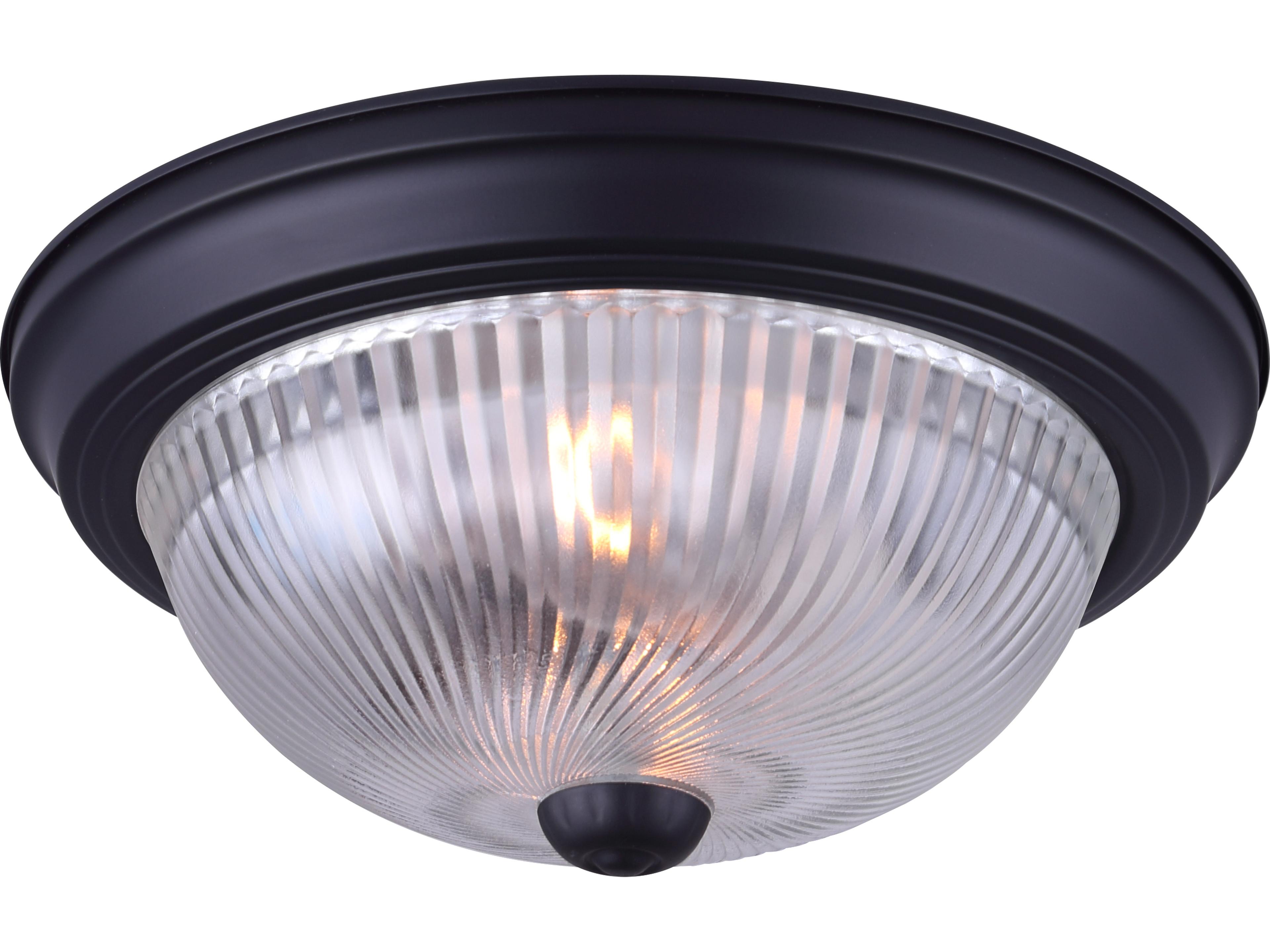 Canarm Mbk Color 2 -light Black Dome Flush Mount