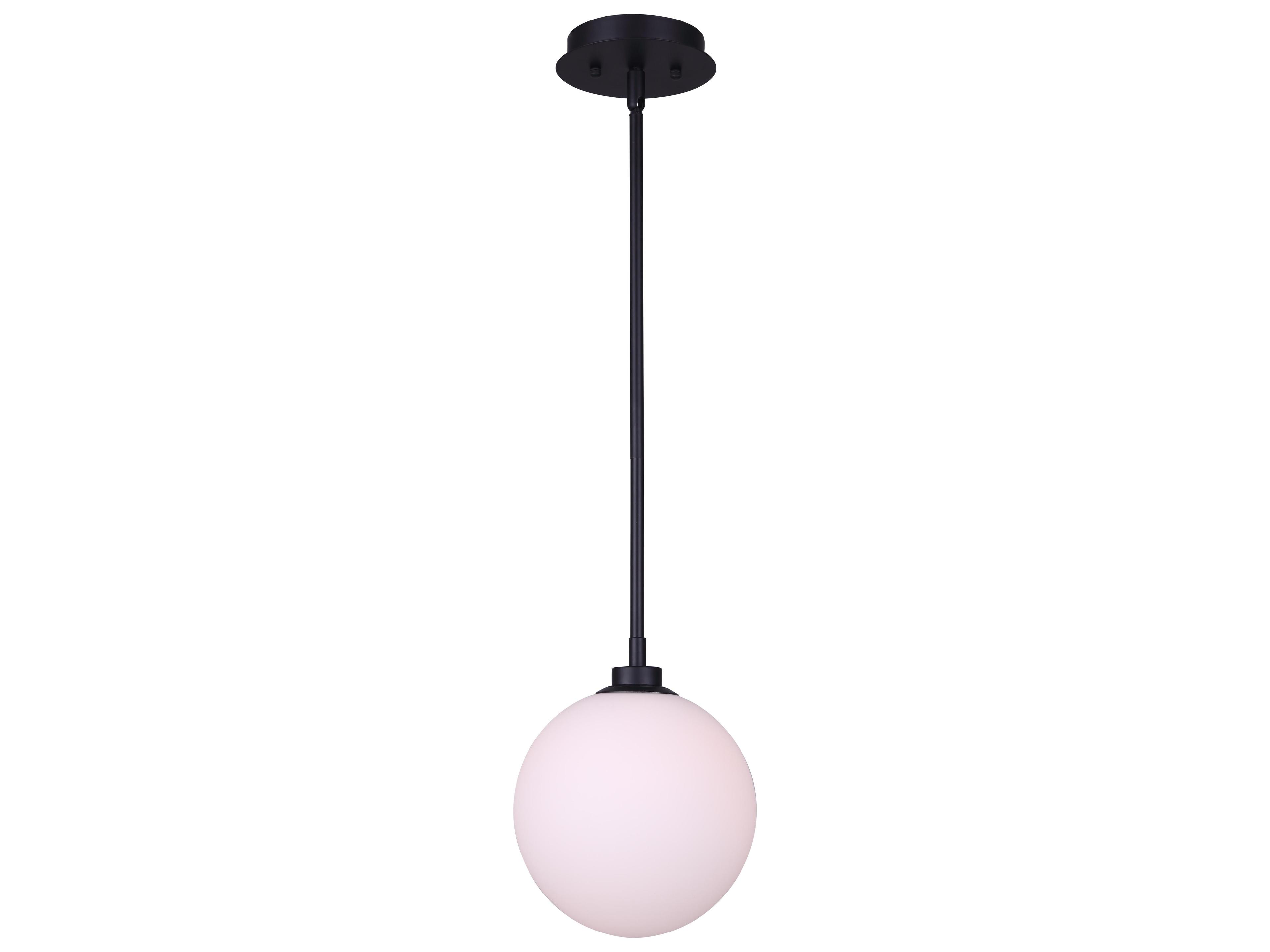 Canarm Simone 1 -light Black Globe Mini Pendant