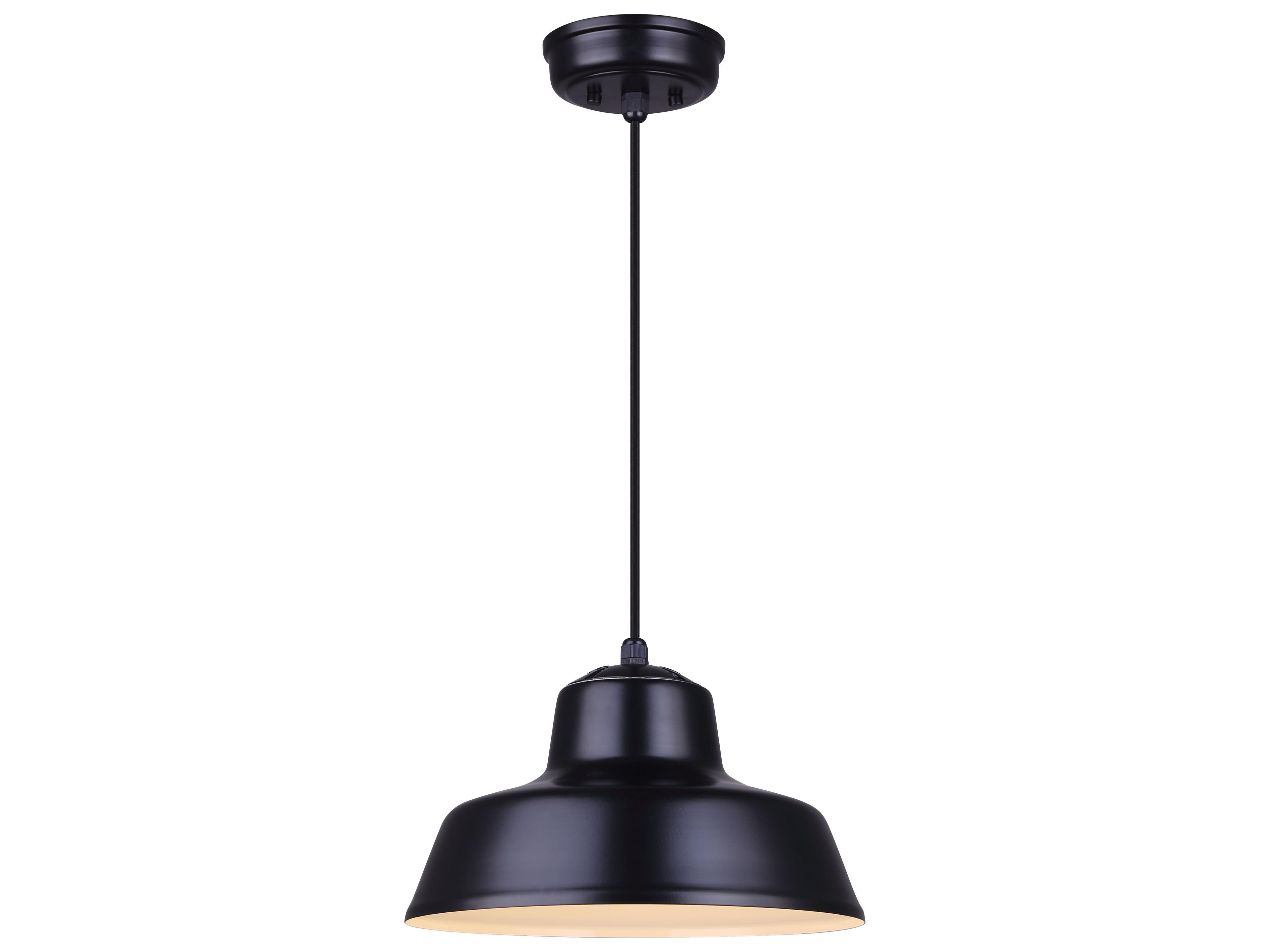 Canarm Levi 1 -light Black Bowl Pendant