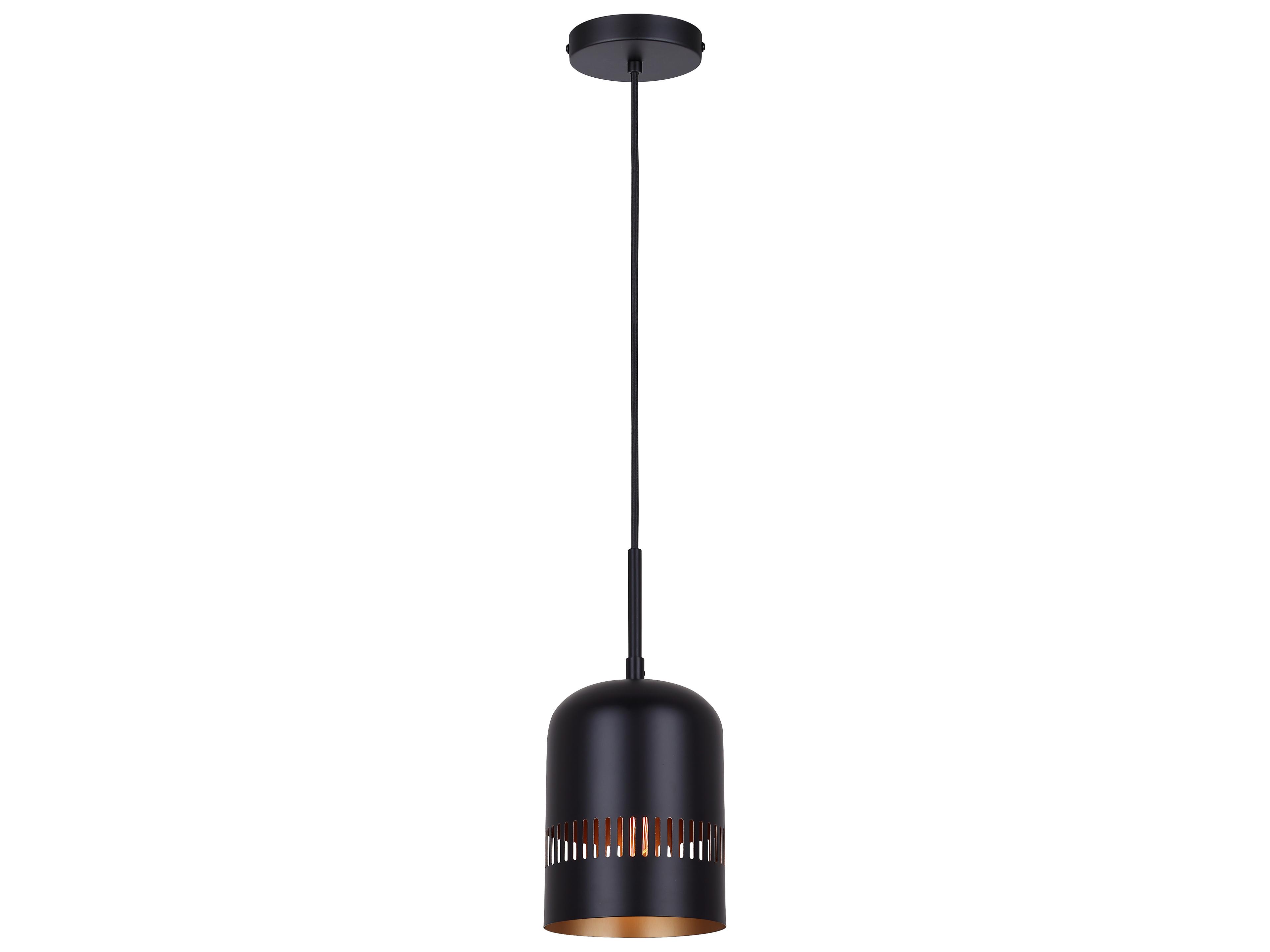 Canarm Miles 1 -light Black Cylinder Mini Pendant