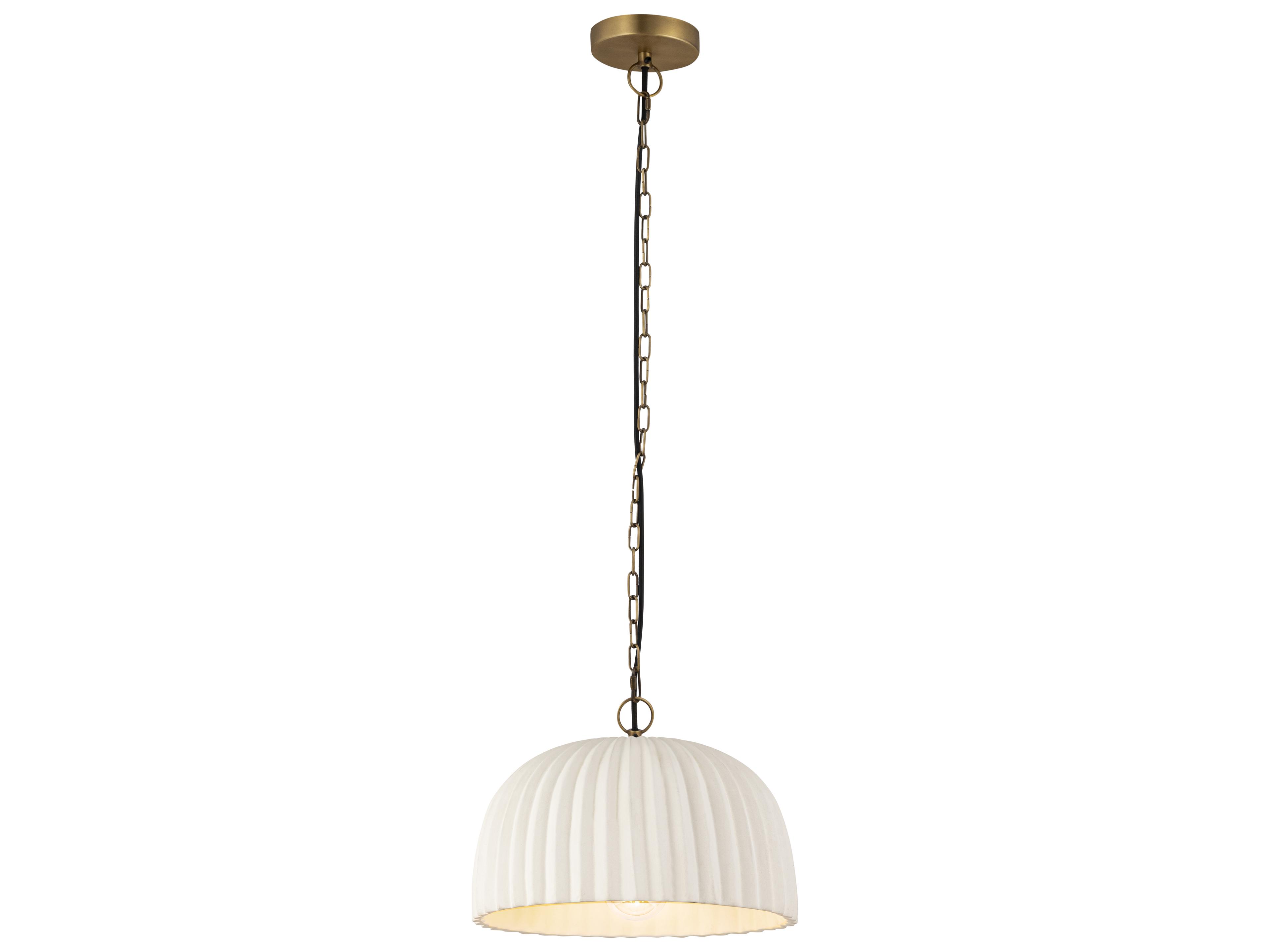 Canarm Audrey 1 -light Brass Dome Pendant