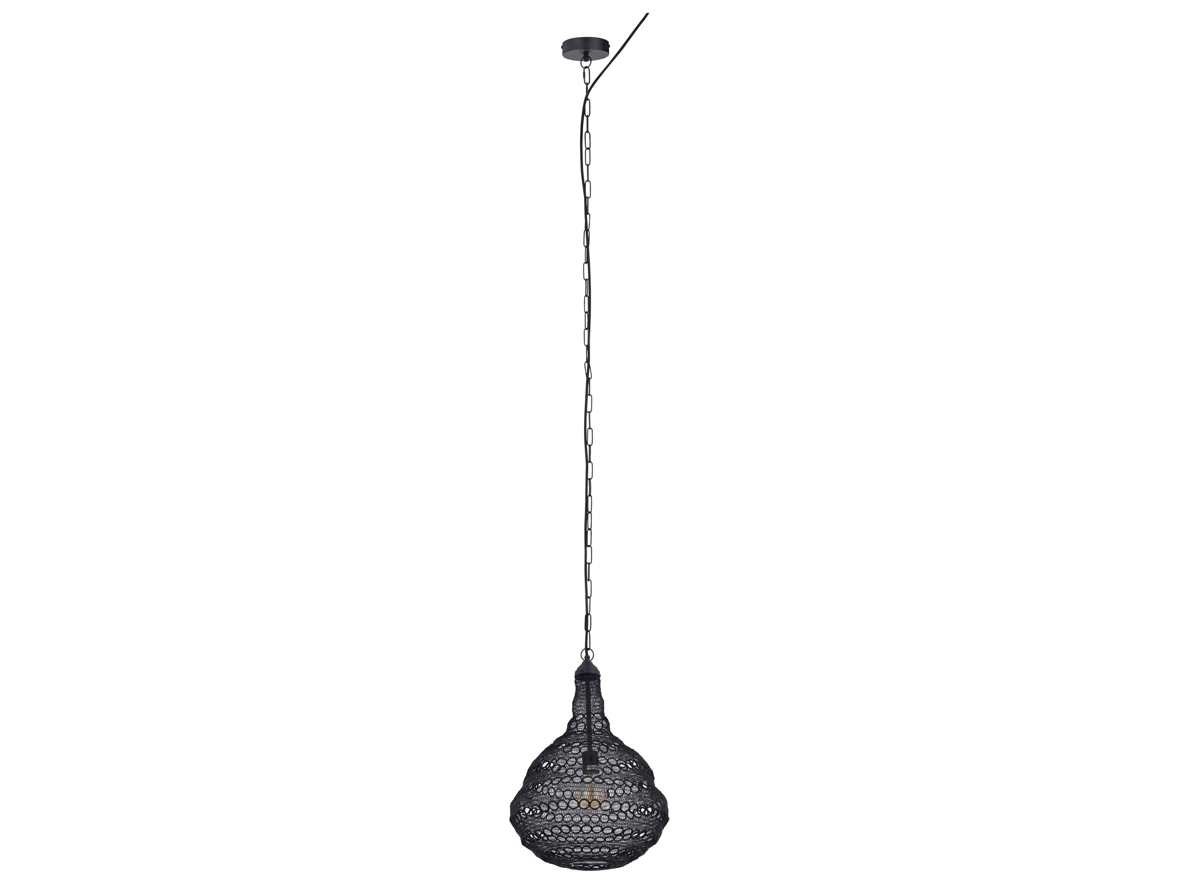 Canarm Agra 1 -light Black Globe Pendant
