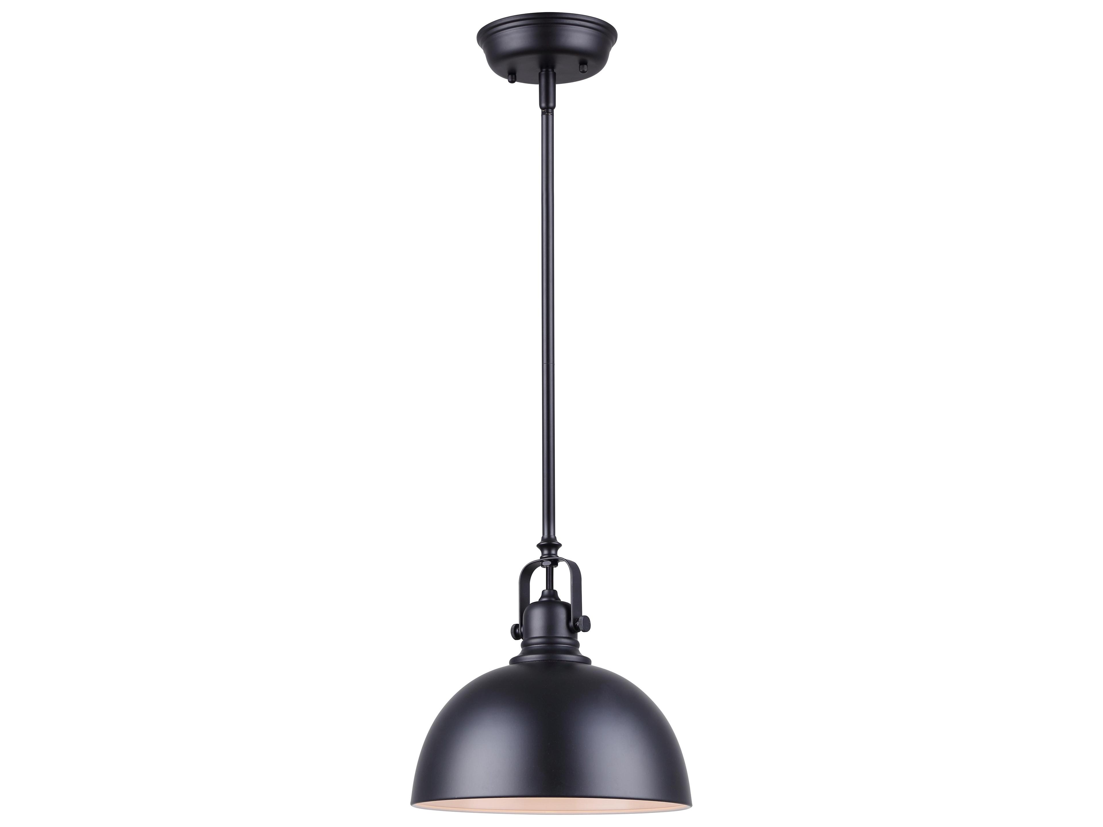 Canarm Polo 1 -light Black Dome Mini Pendant