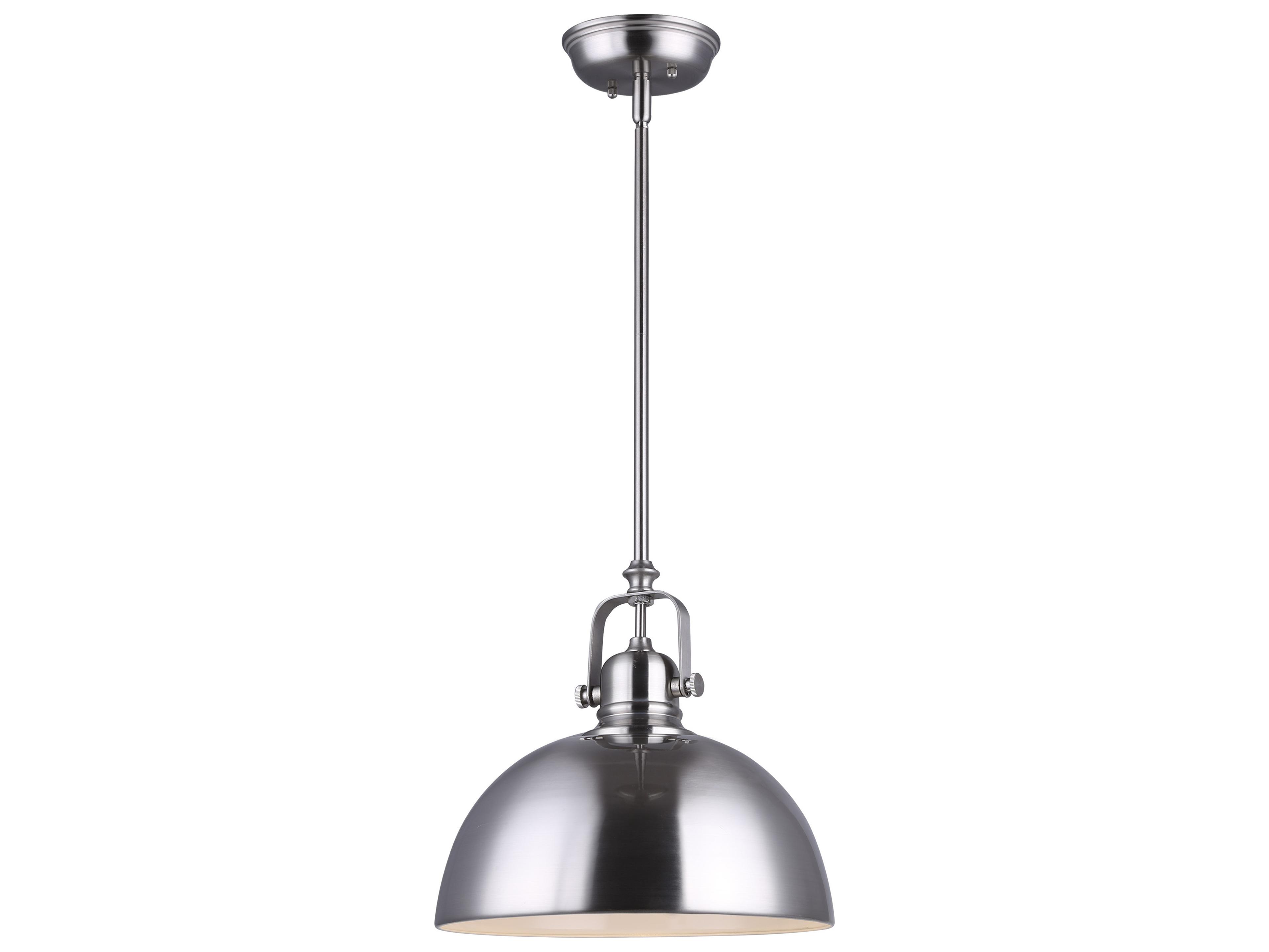 Canarm Polo 1 -light Nickel Bowl Mini Pendant