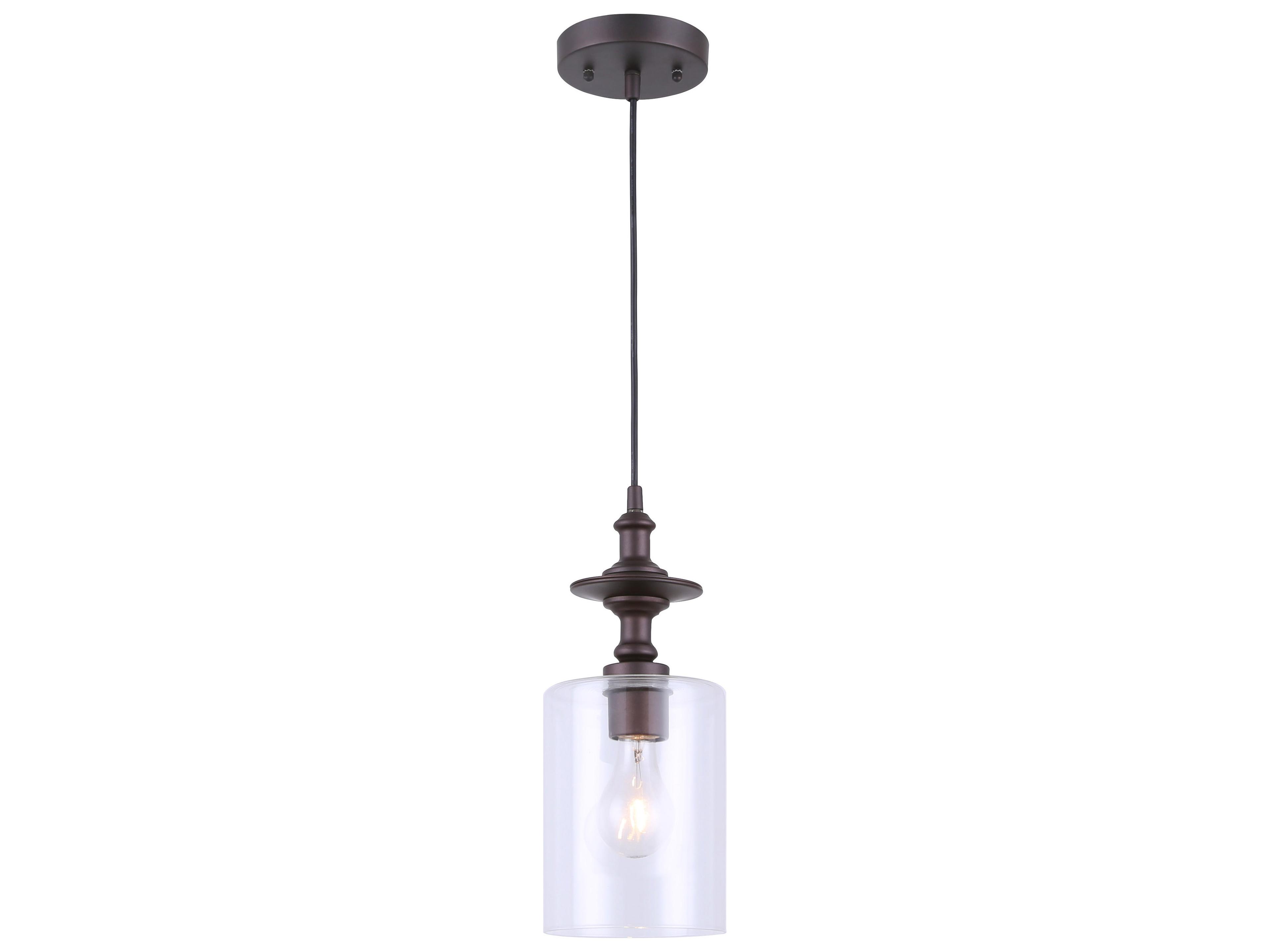 Canarm York 1 -light Bronze Cylinder Mini Pendant