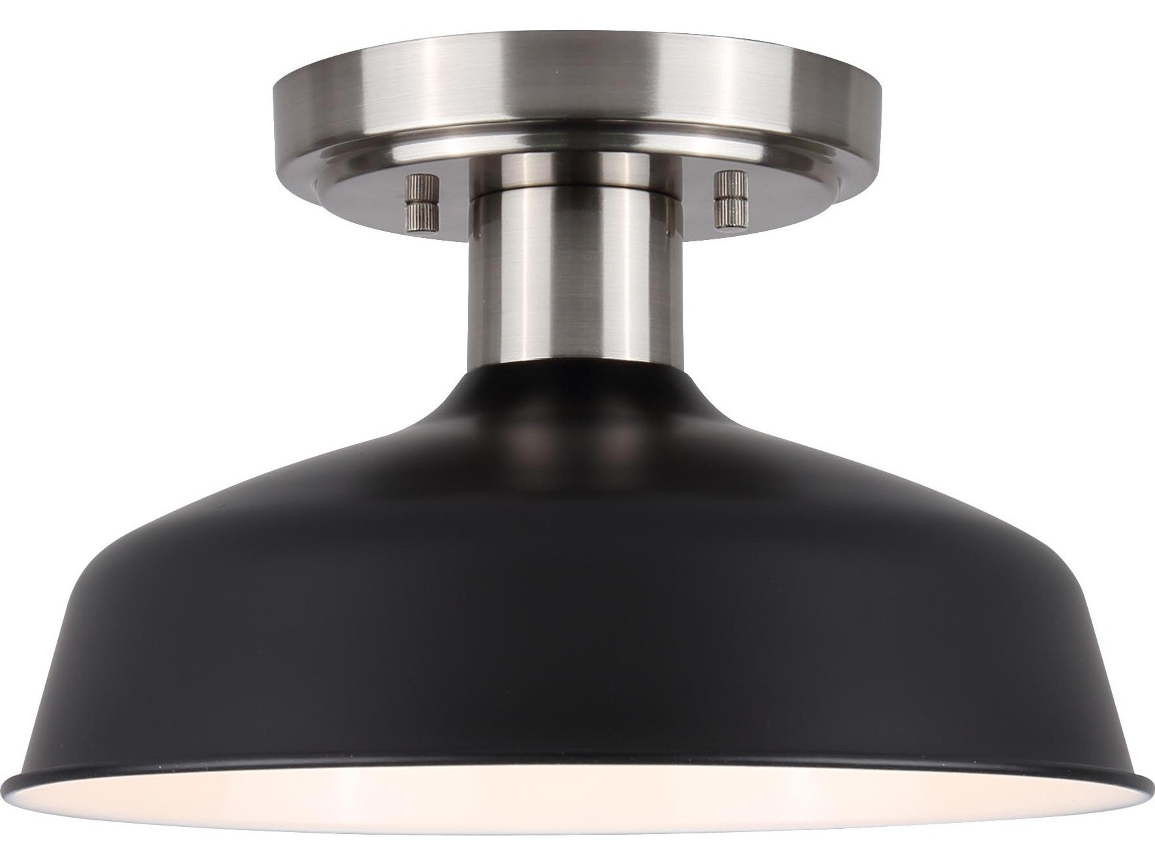 Bello 1 -light Black Bowl Semi Flush Mount