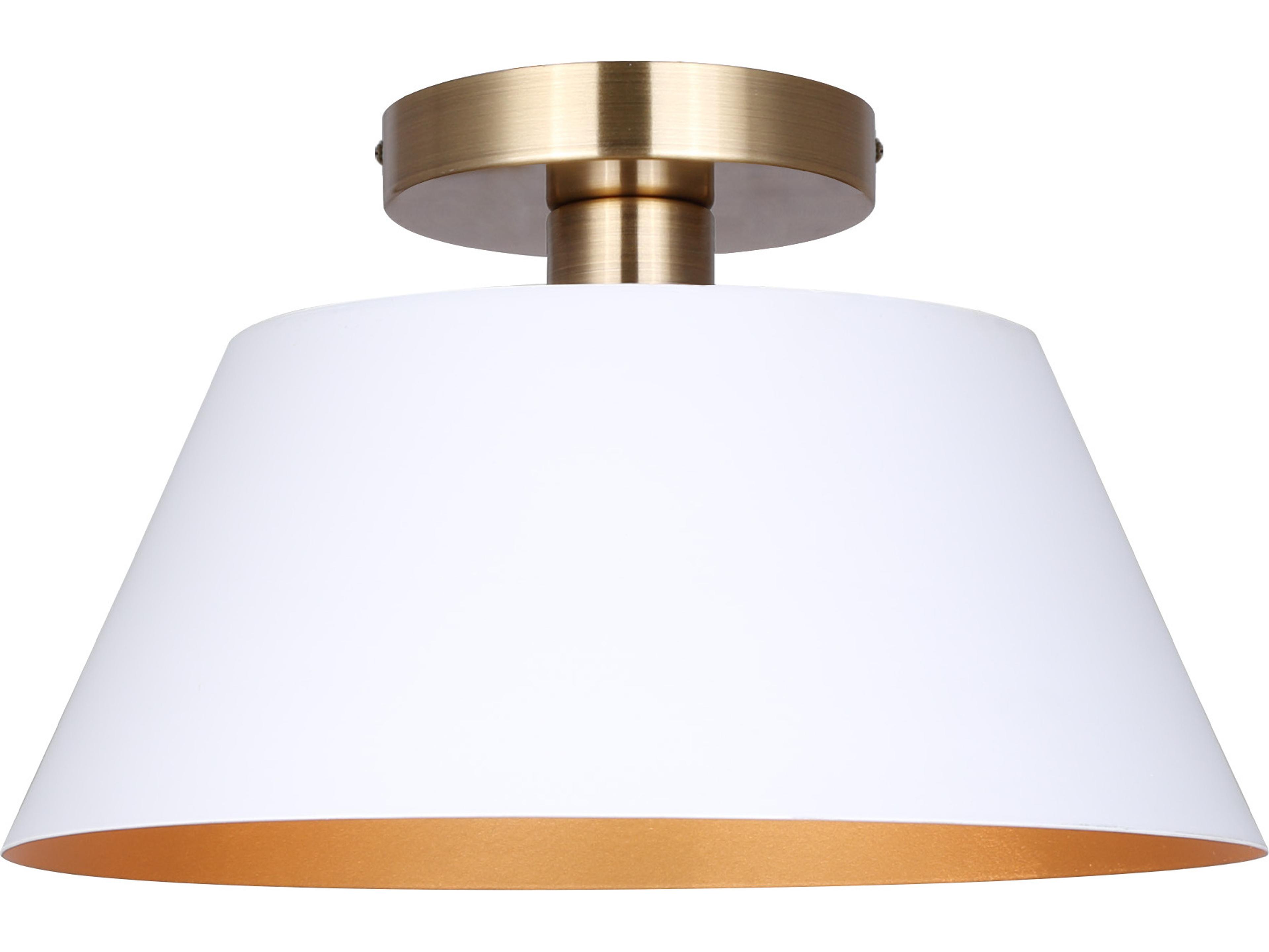 Canarm Daxton 1 -light White Semi Flush Mount