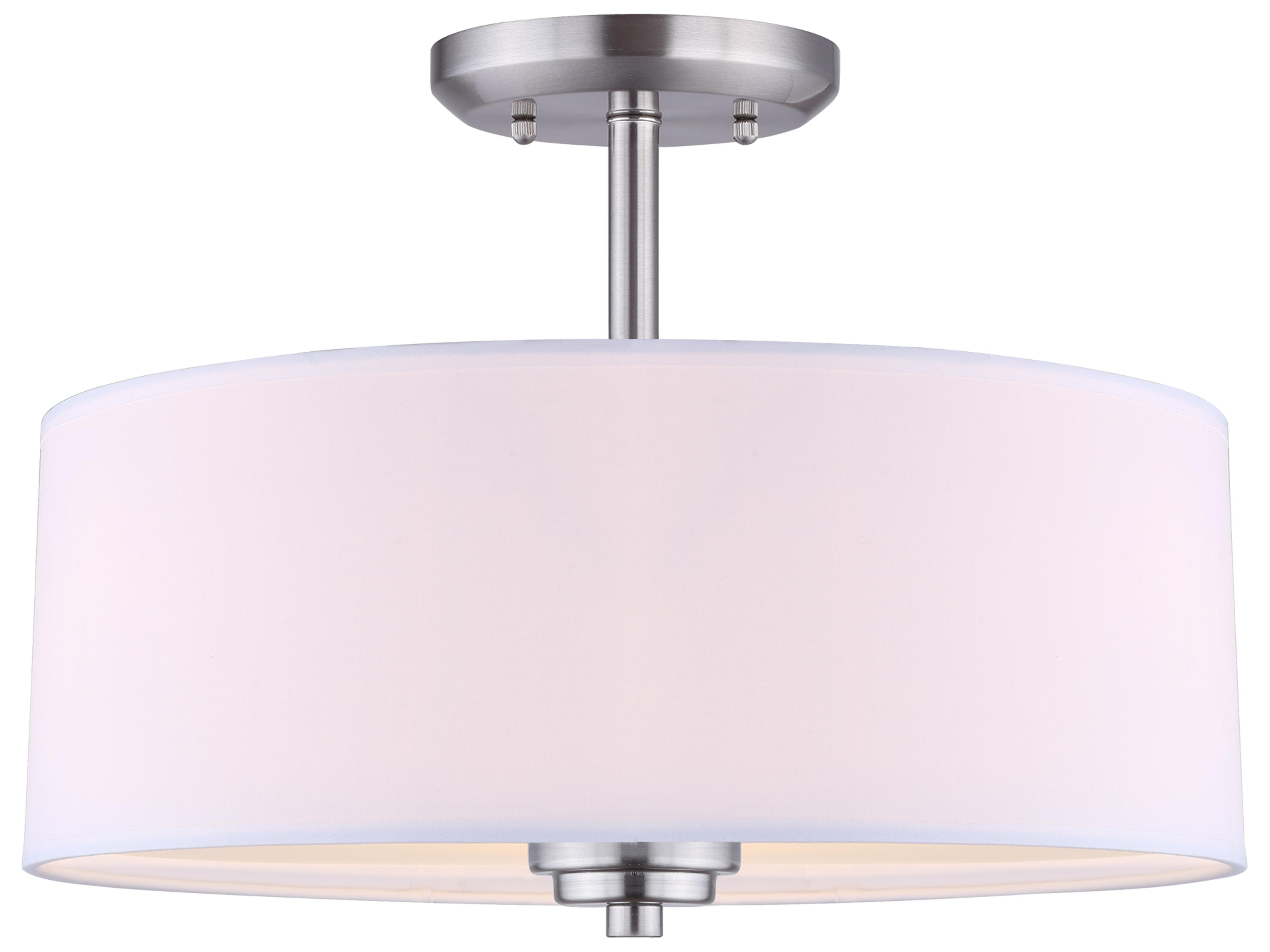 Canarm Pier 3 -light Pewter Drum Semi Flush Mount