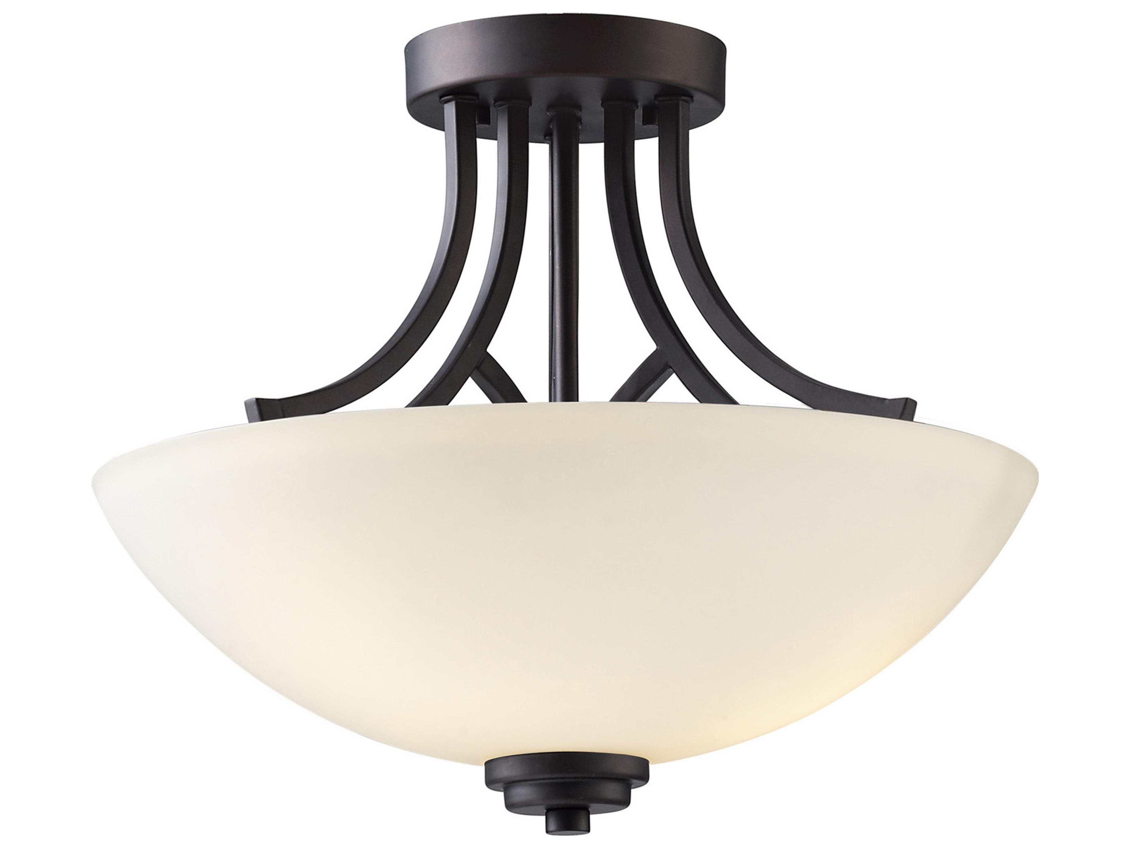 Canarm Somerset 3 -light Bronze Bowl Semi Flush Mount
