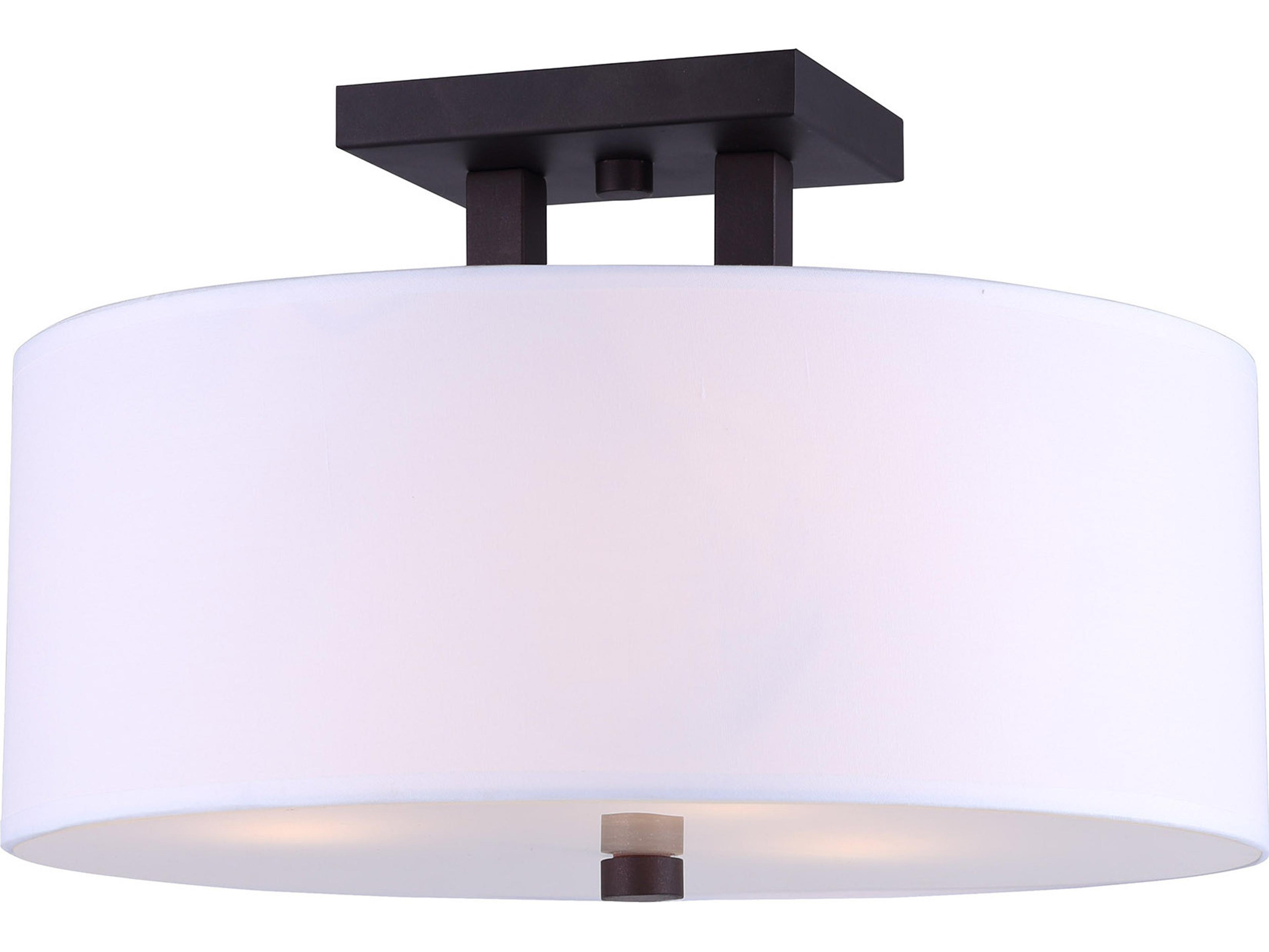 Canarm River 3 -light Bronze Drum Semi Flush Mount