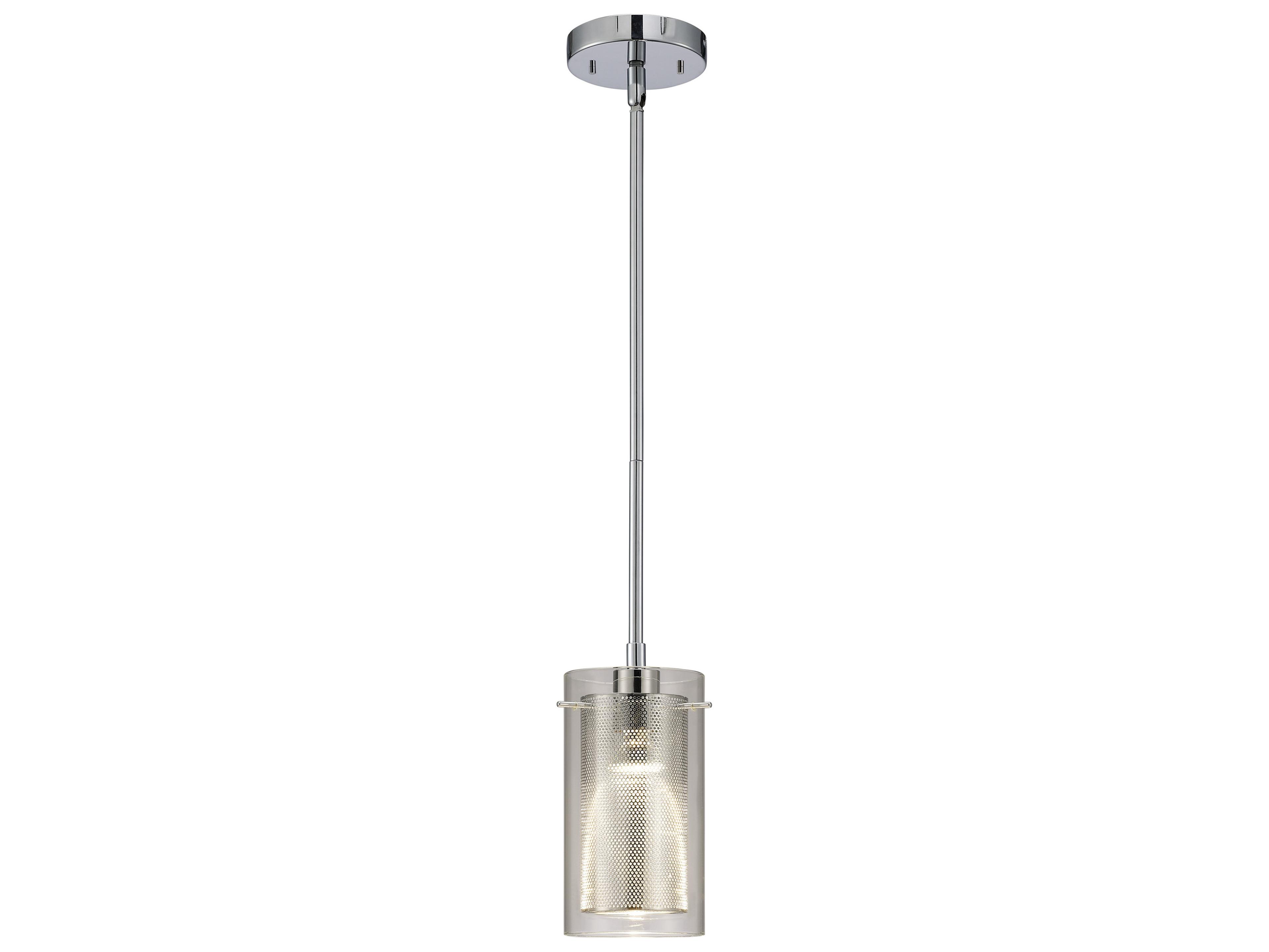 Rohe 1 -light Chrome Cylinder Mini Pendant
