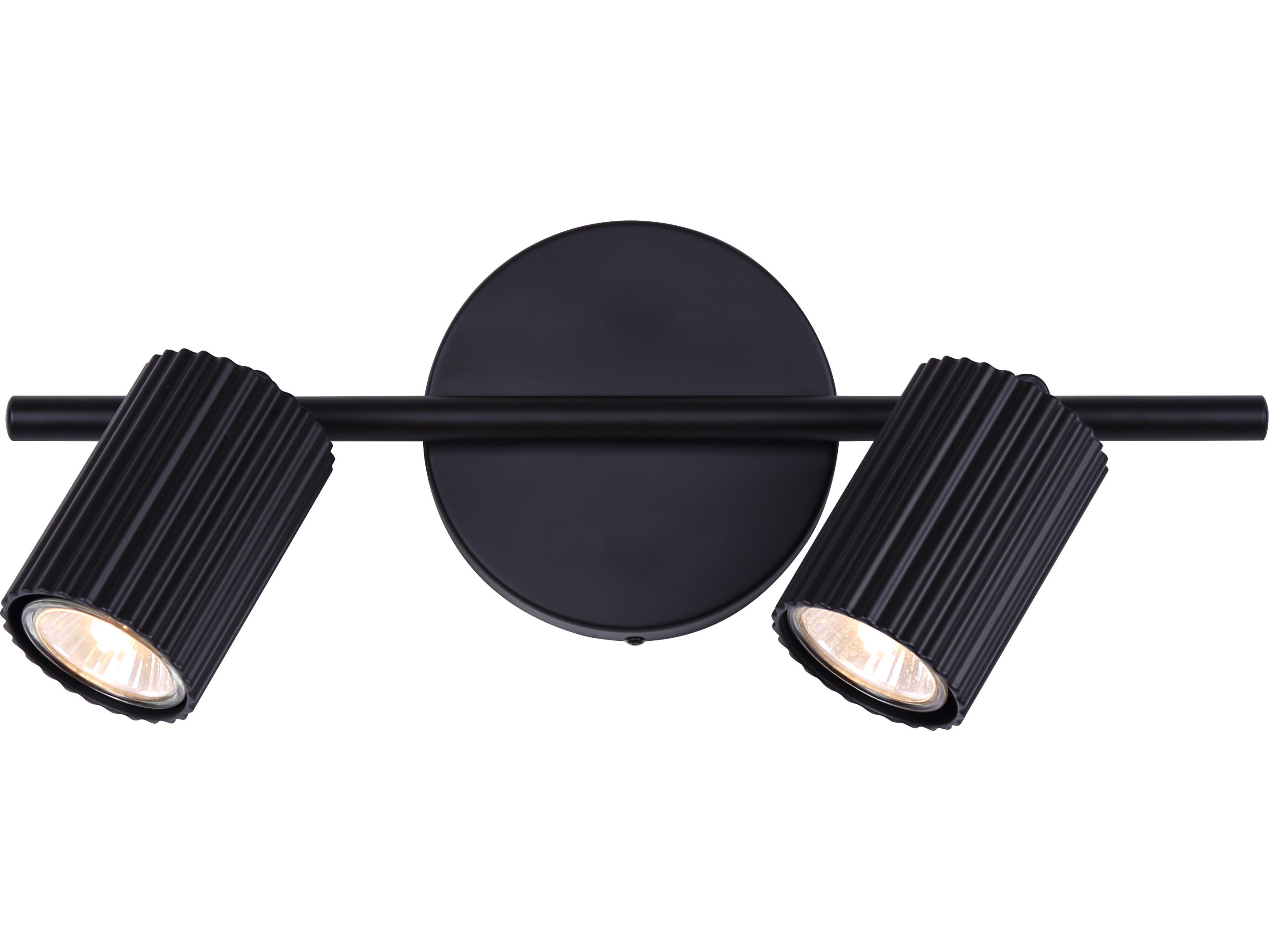 Canarm Rexton 2 -light Black Cylinder Track & Rail Light
