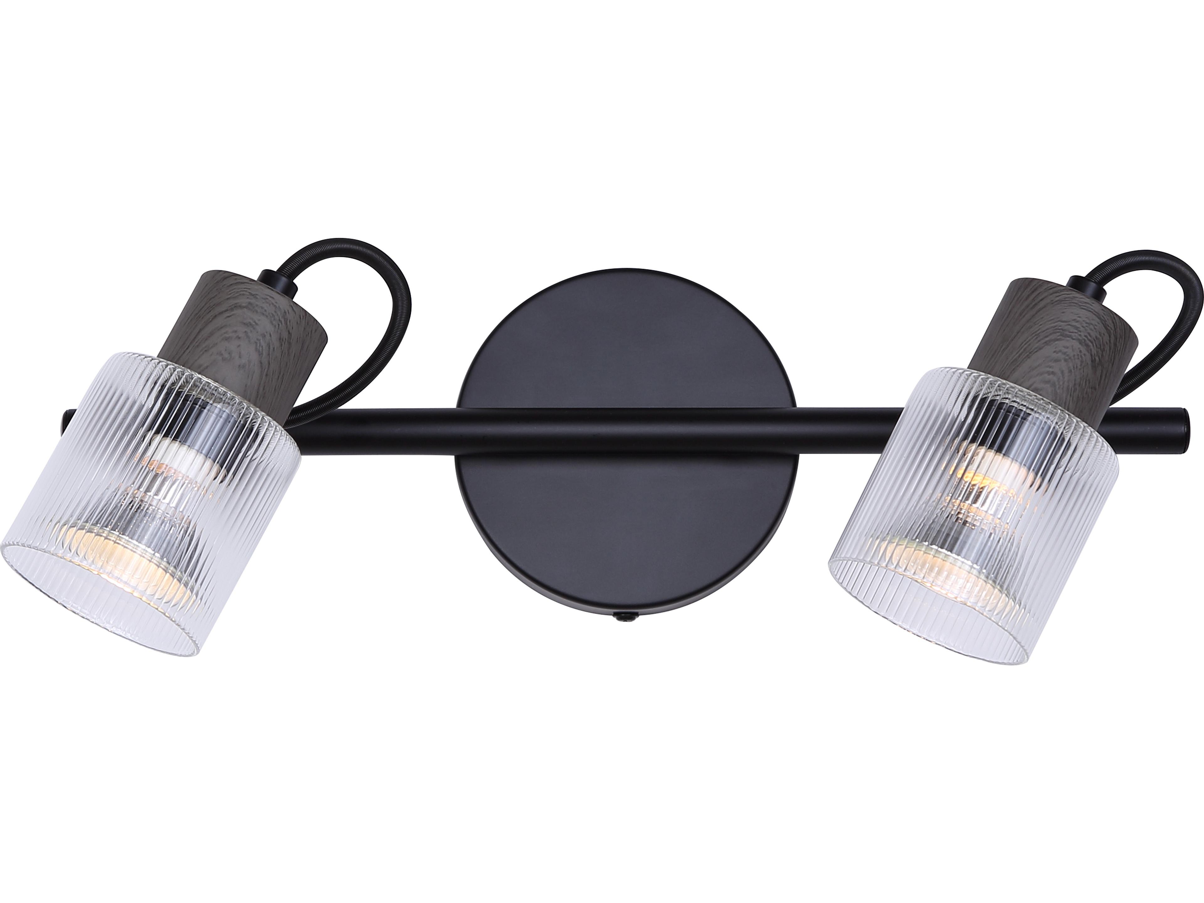 Canarm Owen 2 -light Black Cylinder Track & Rail Light