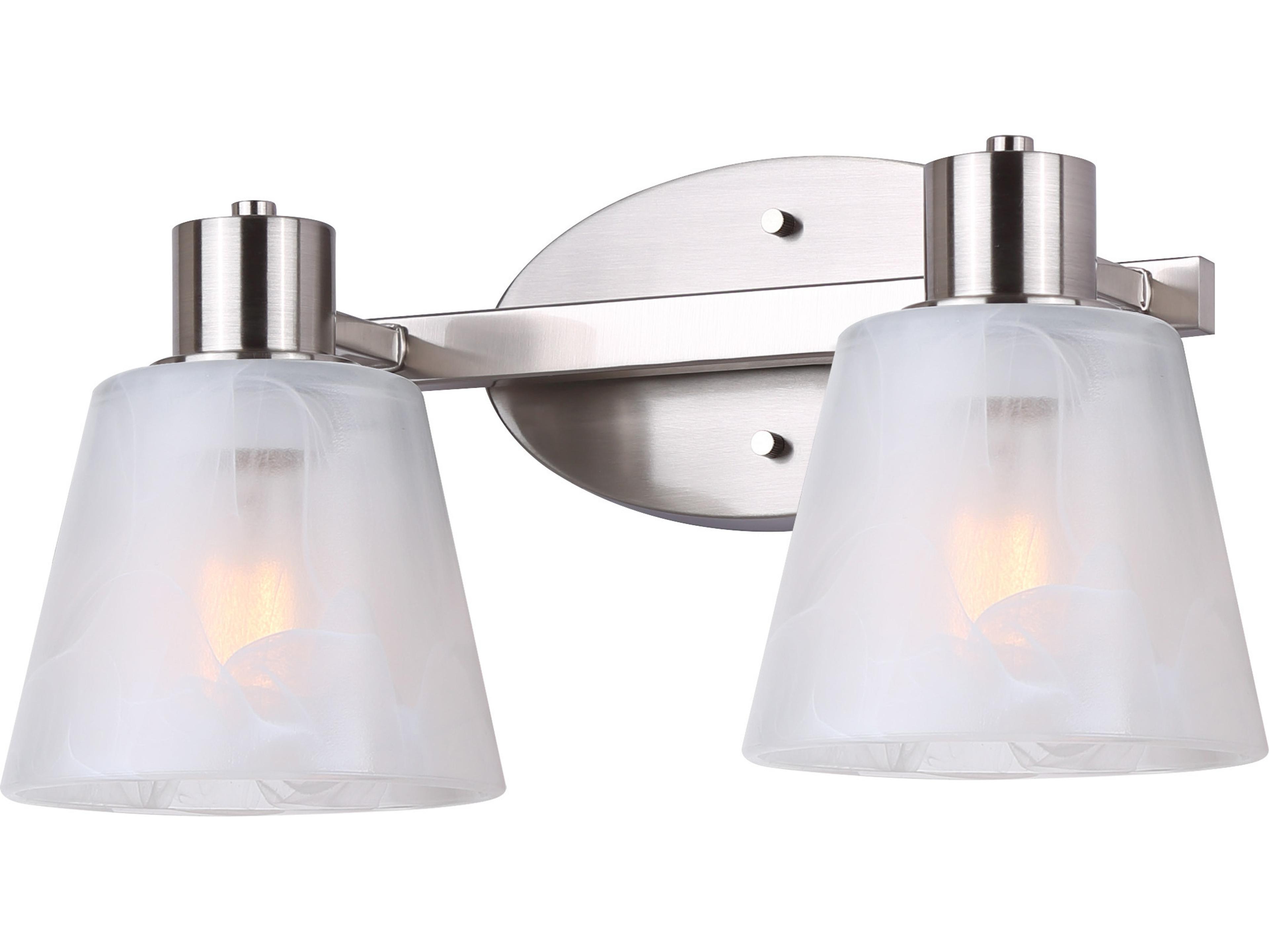 Canarm Luelle 2 -light Nickel Vanity Light