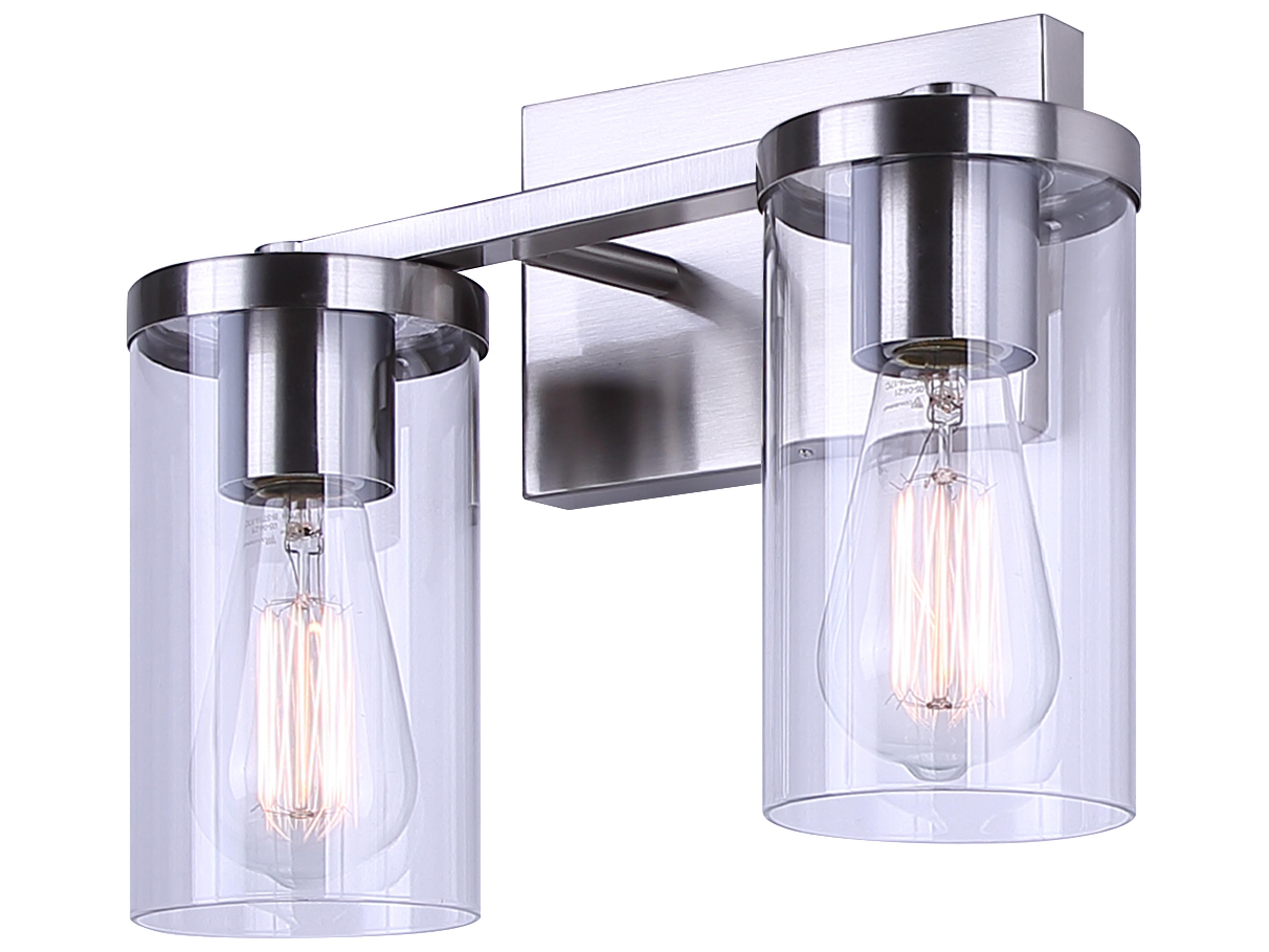 Canarm Britton 2 -light Nickel Vanity Light