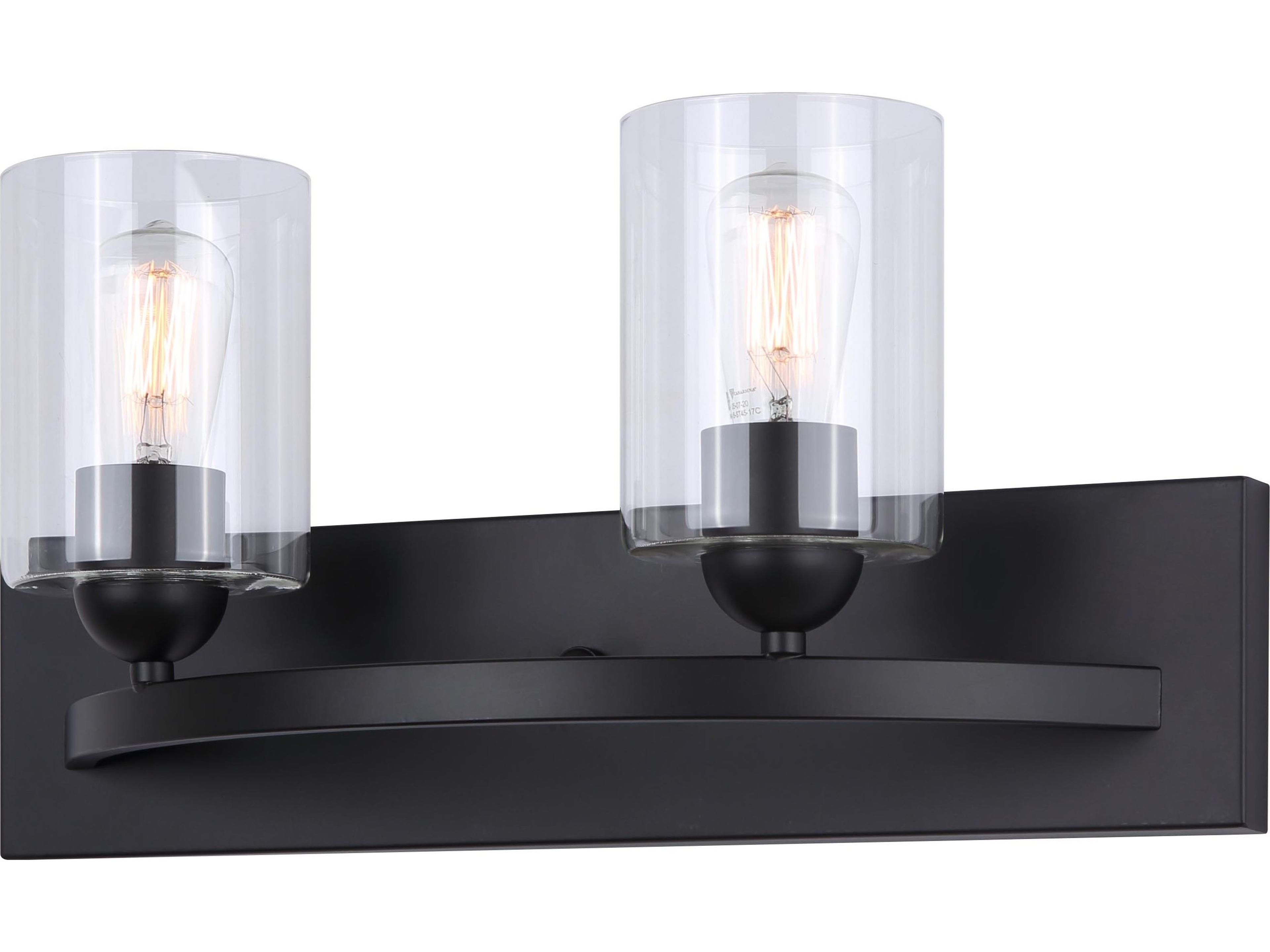 Canarm Hampton 2 -light Black Vanity Light