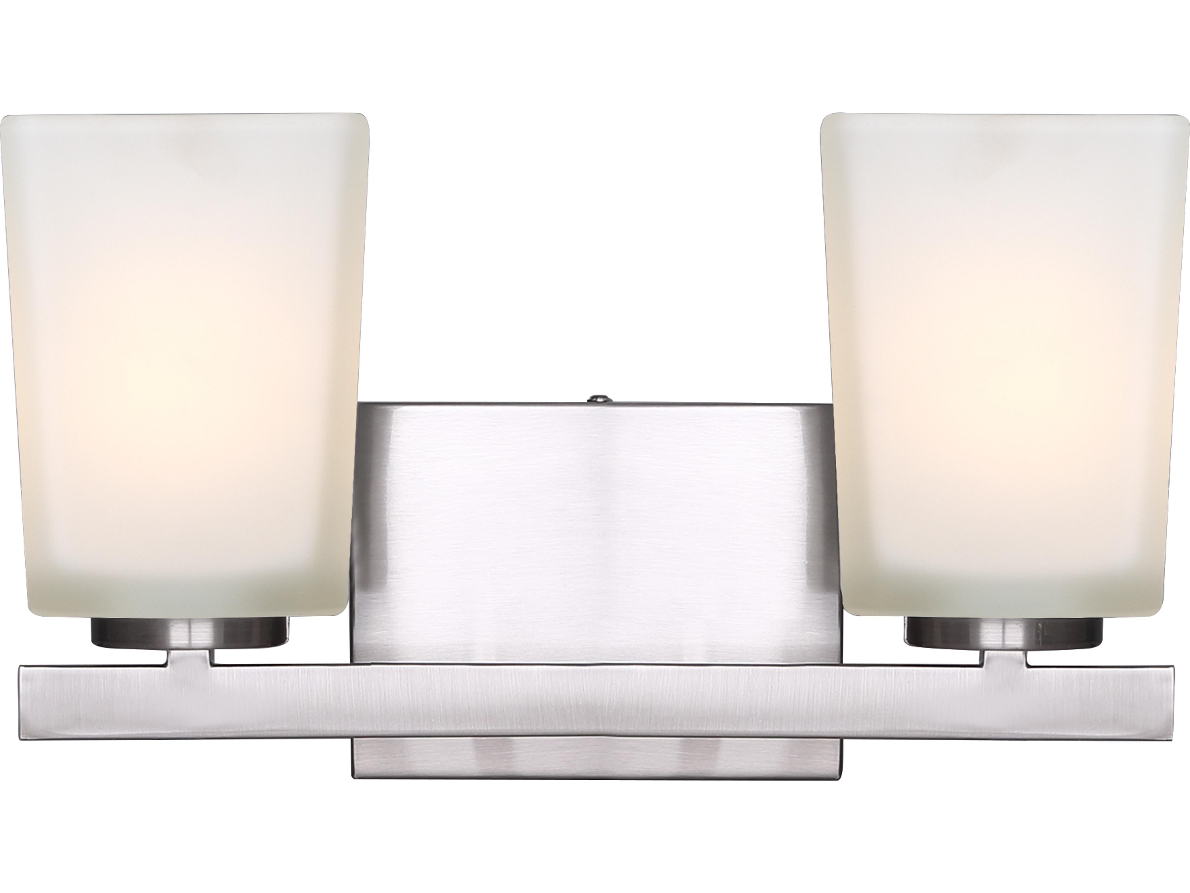 Hartley 2 -light Nickel Vanity Light