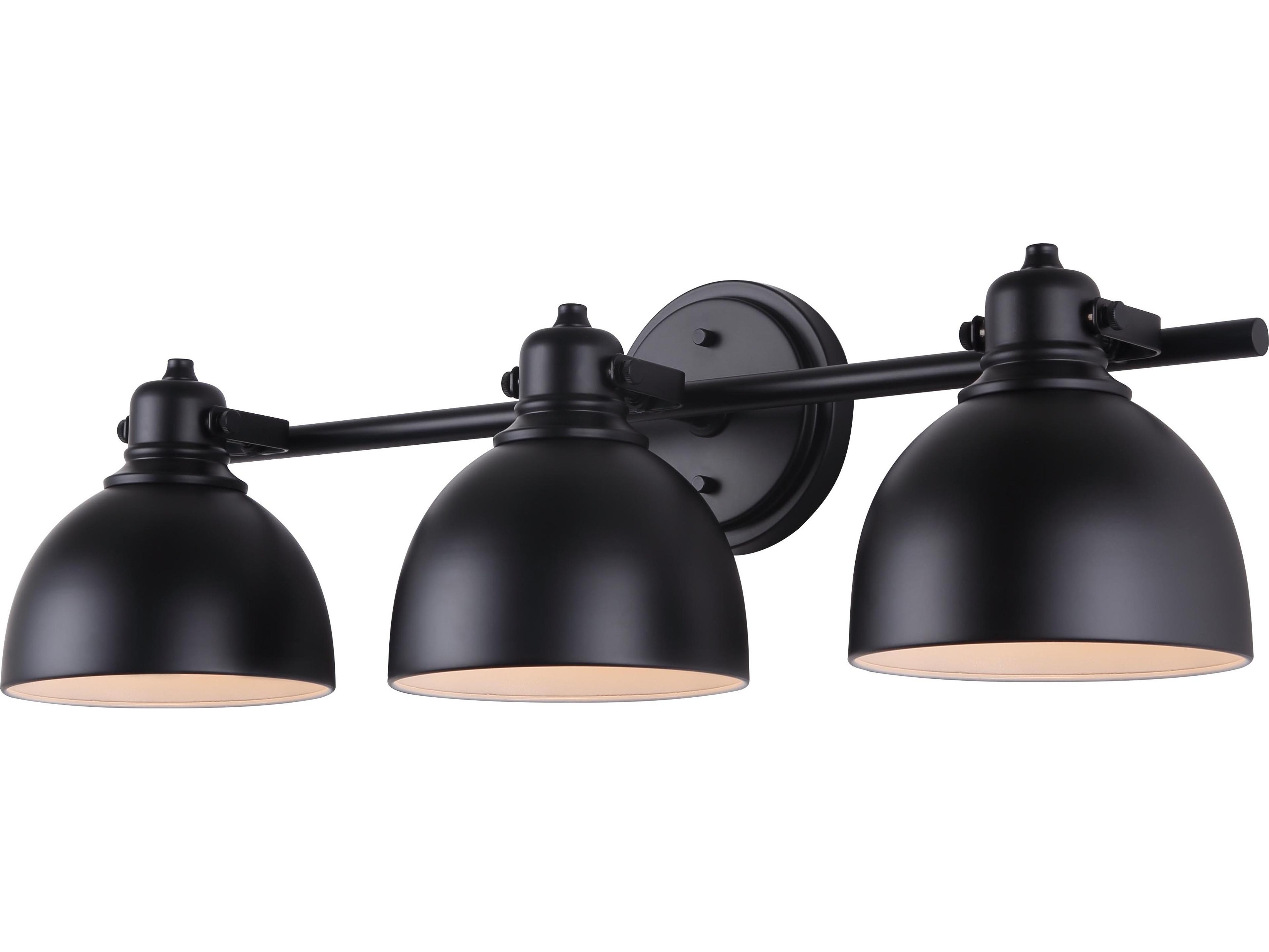 Canarm Polo 3 -light Black Vanity Light