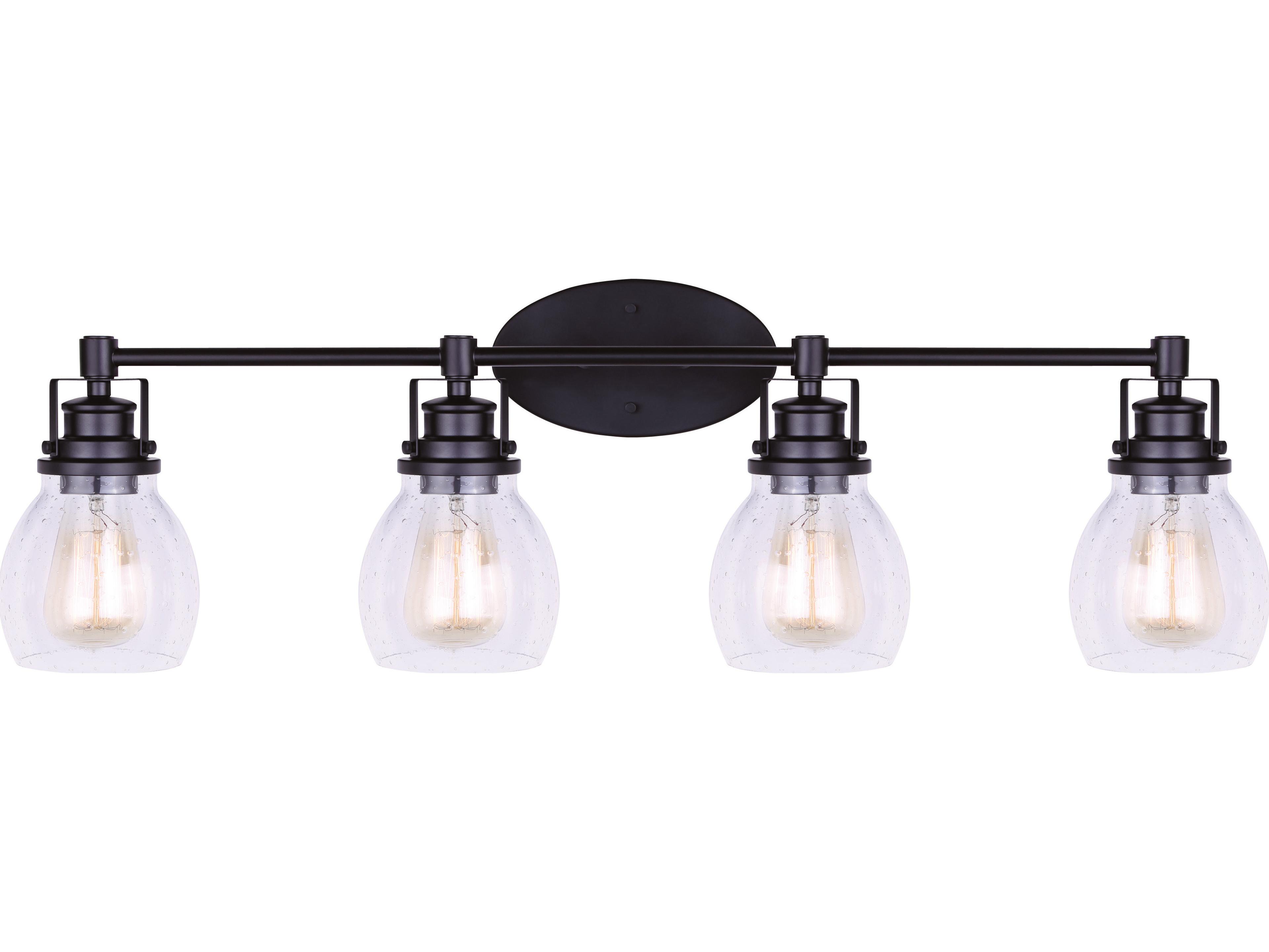 Canarm Carson 4 -light Black Vanity Light
