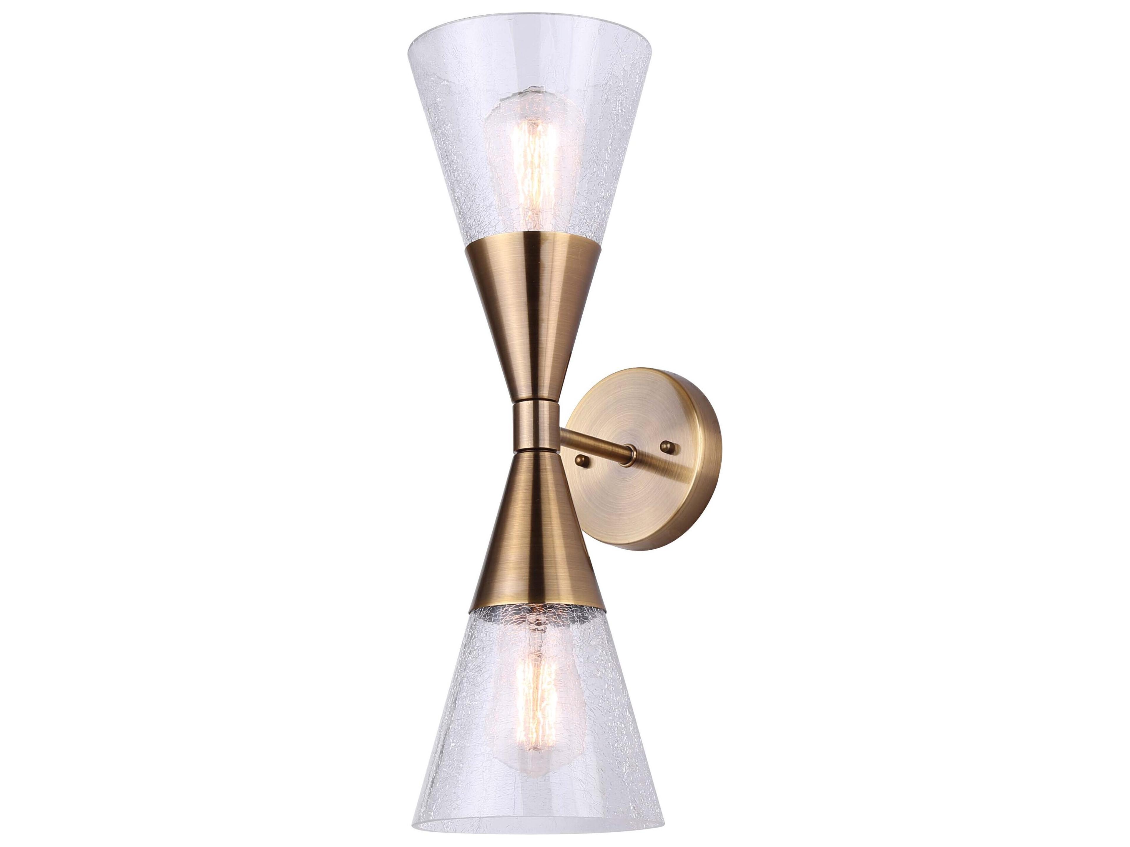 Canarm Lillian 2 -light Gold Wall Sconce