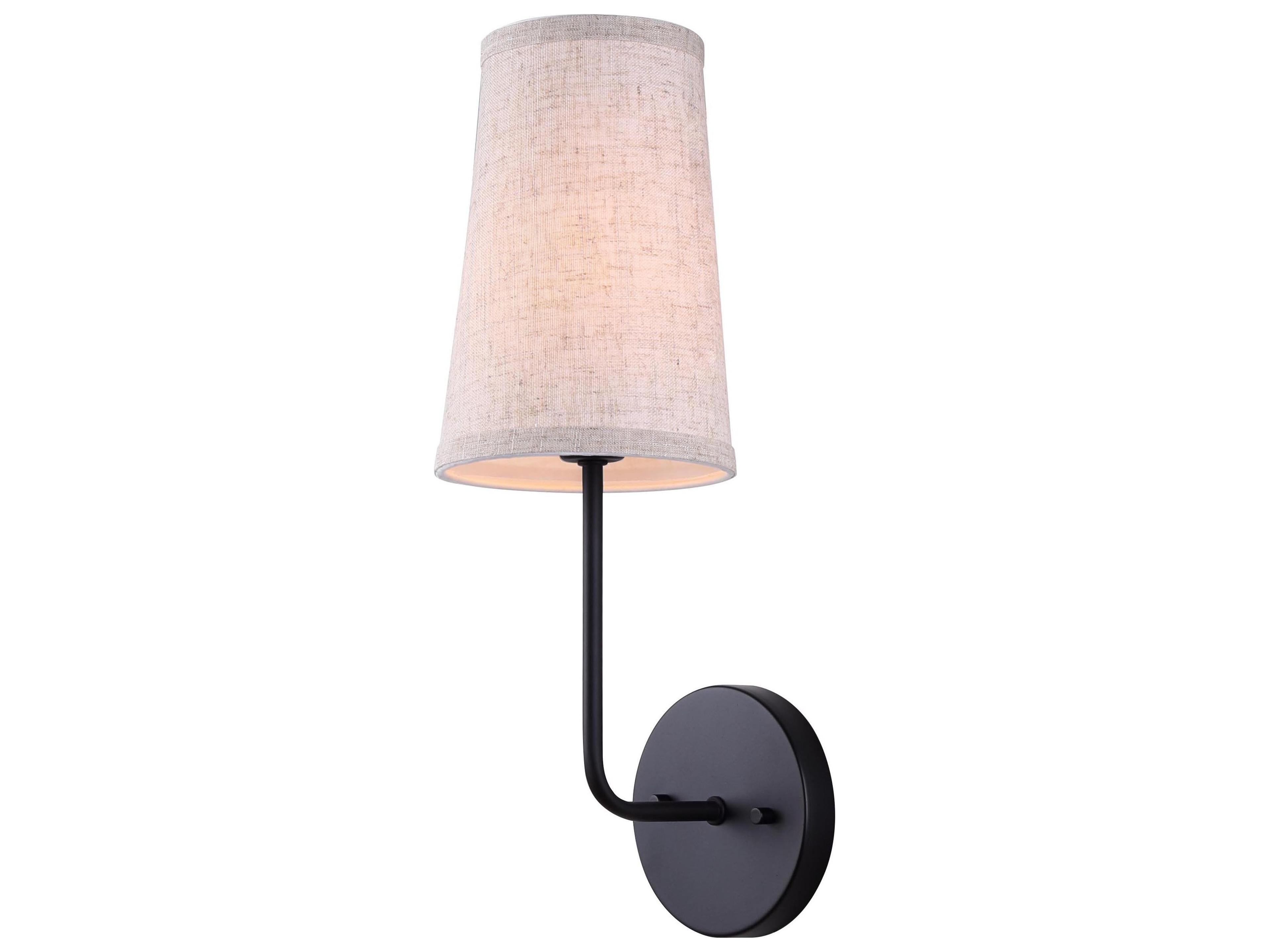 Canarm Oakly 1 -light Black Wall Sconce
