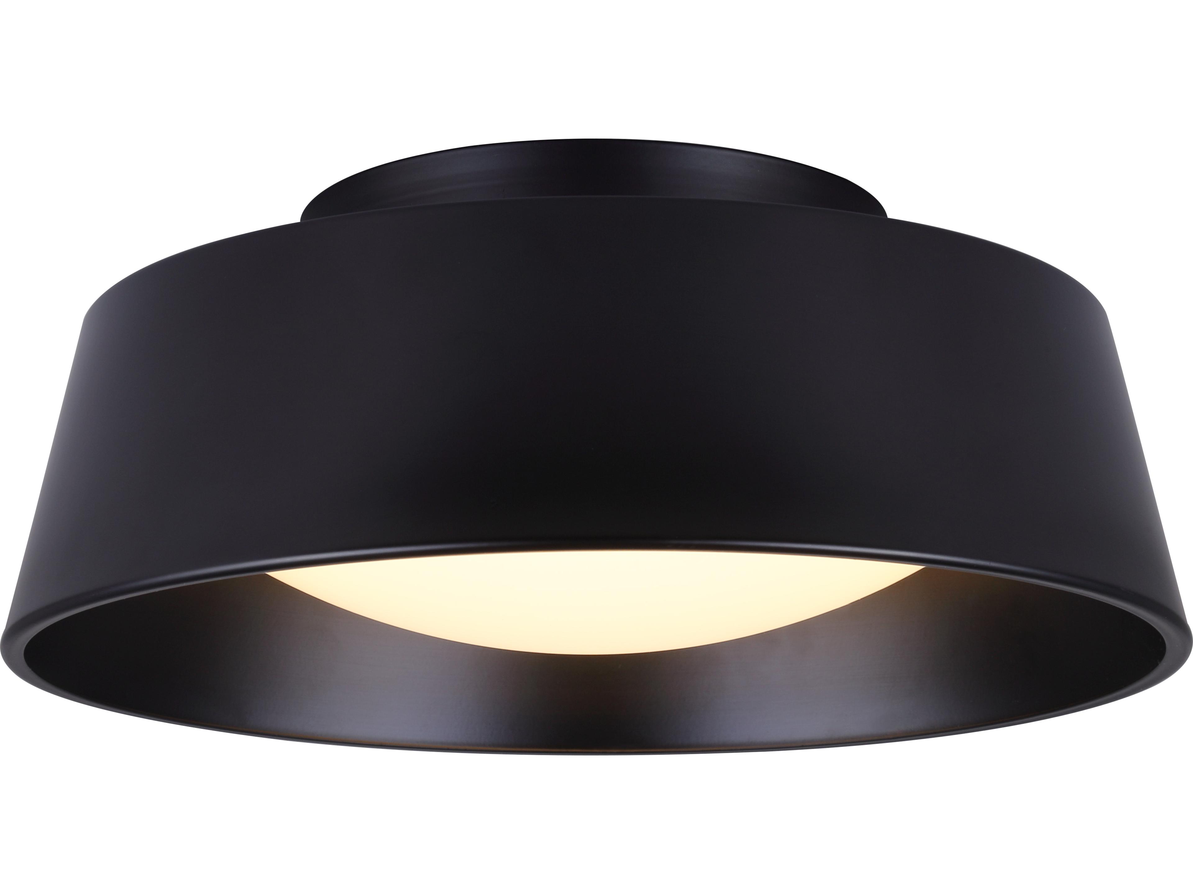Canarm Dion Black LED Bowl Flush Mount
