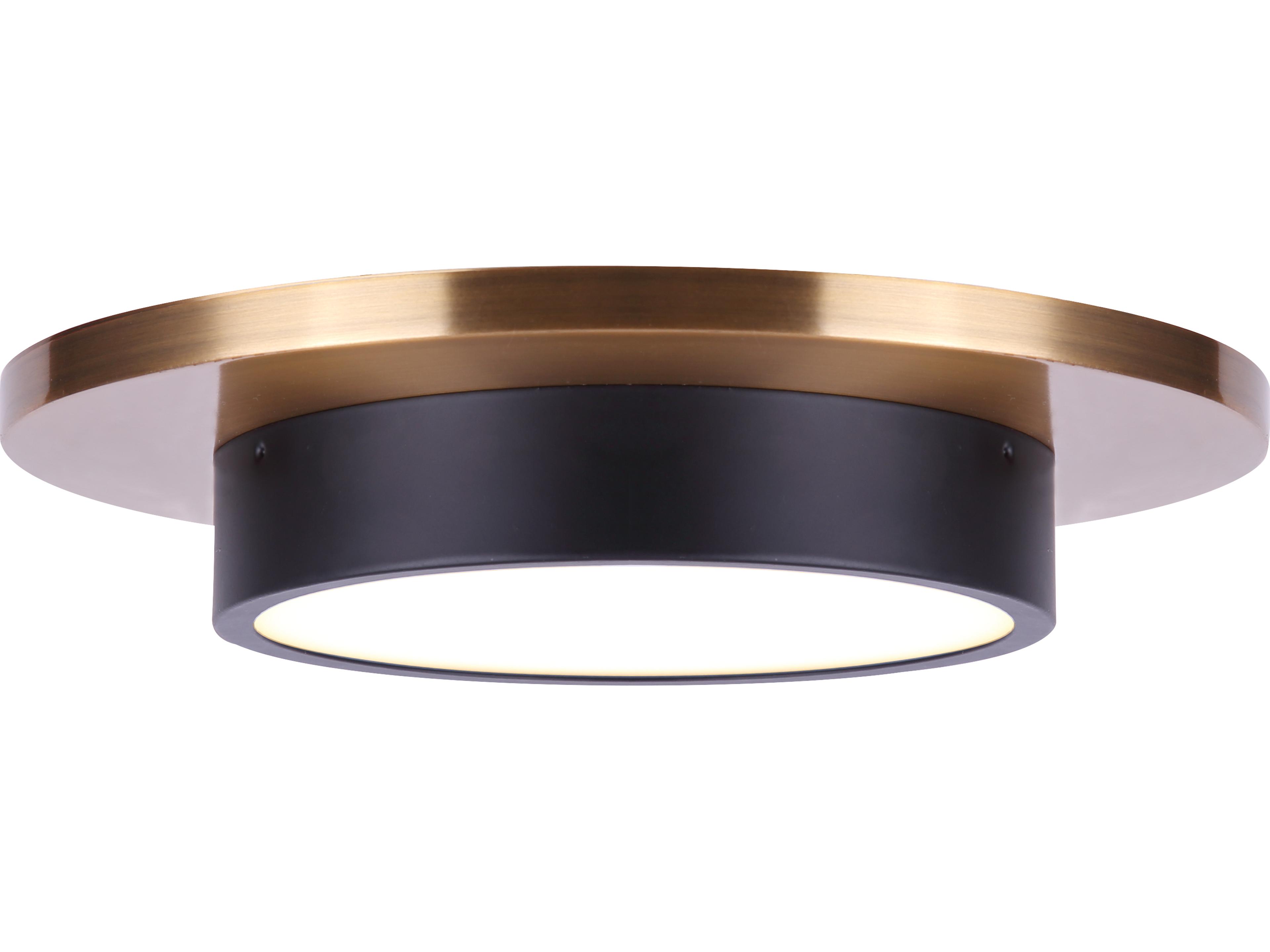Canarm Modi Black LED Round Flush Mount
