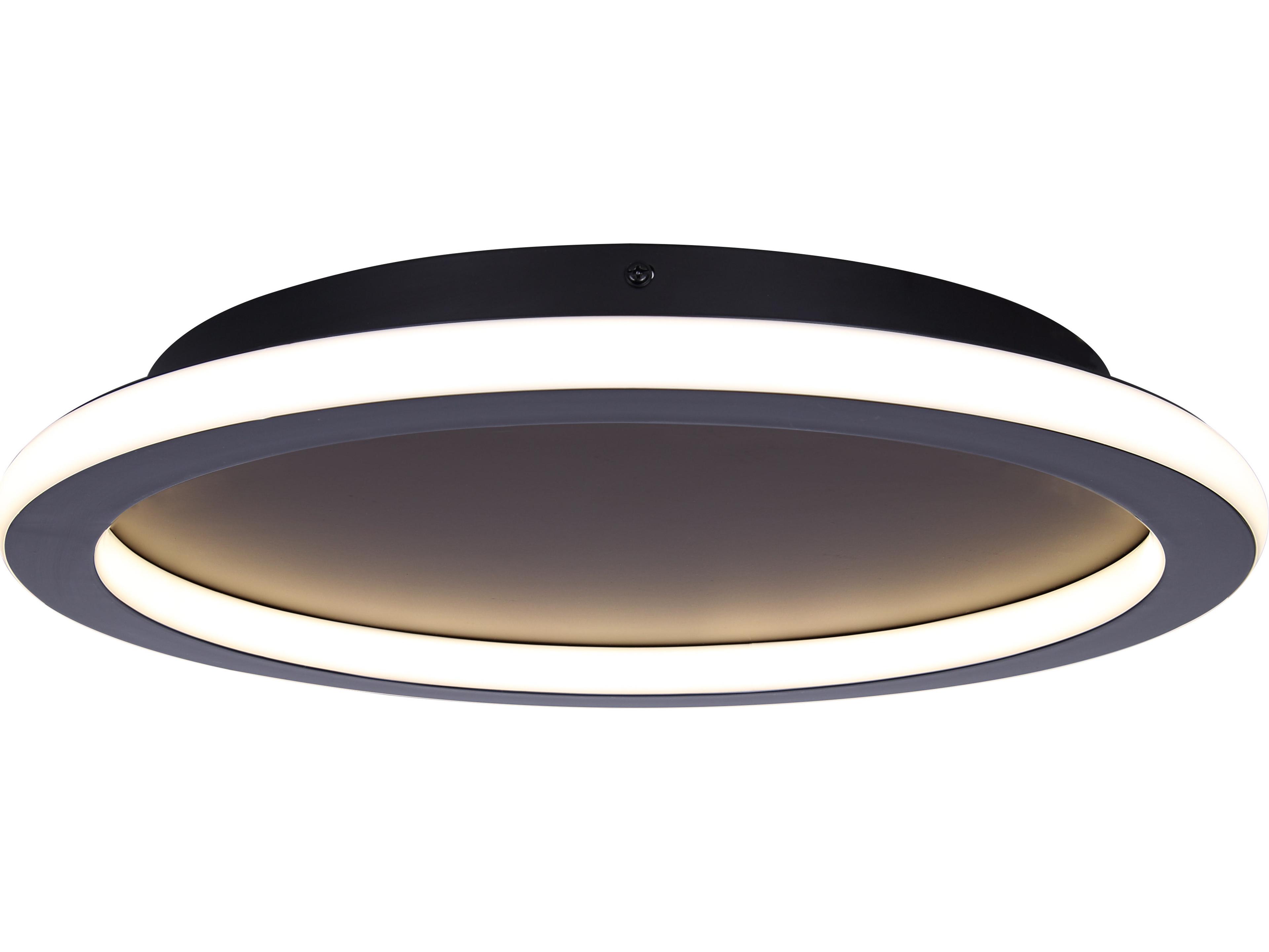 Canarm Gavyn 1 -light Black LED Round Flush Mount