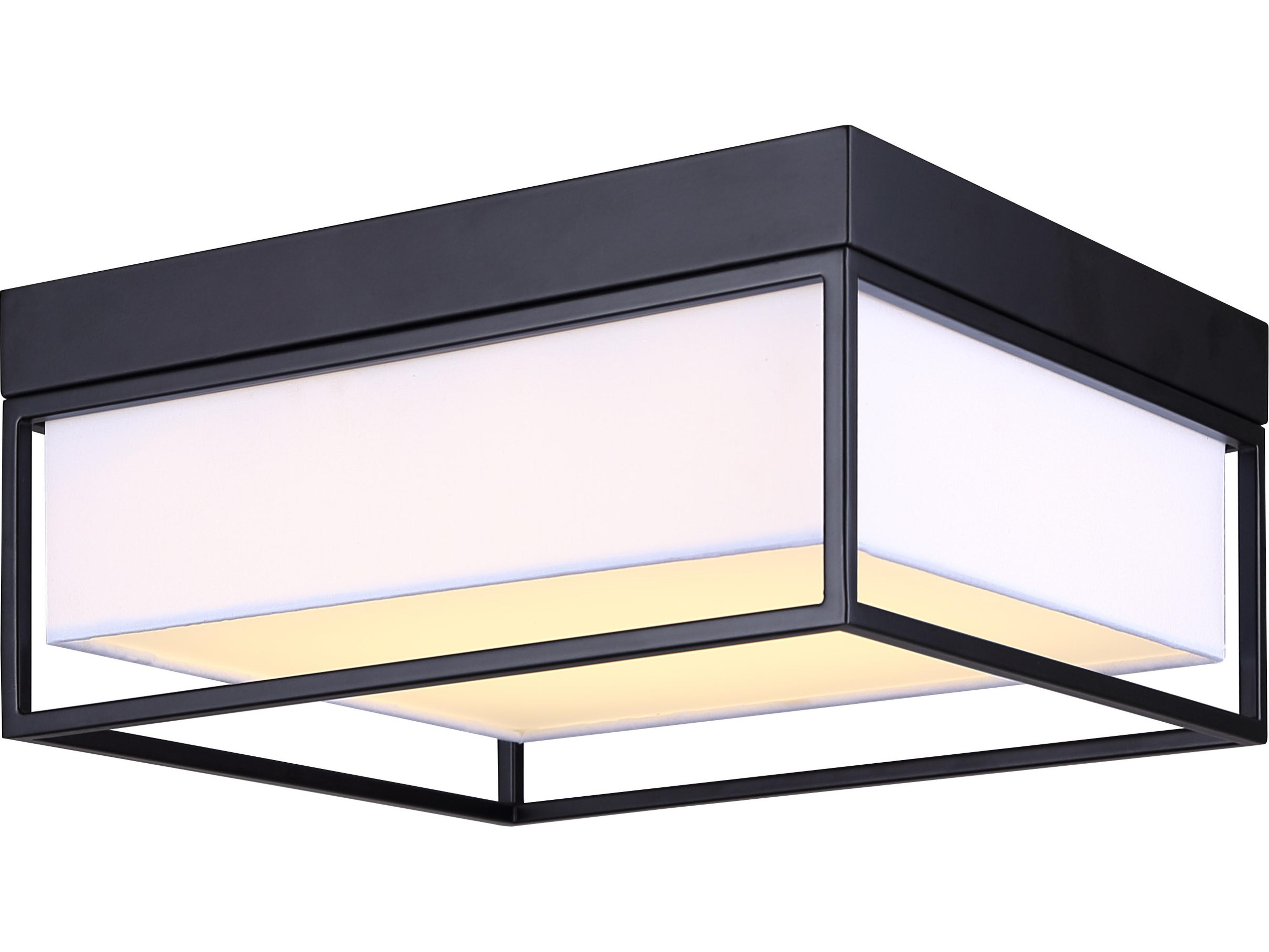 Canarm Bretton 1 -light Black LED Flush Mount
