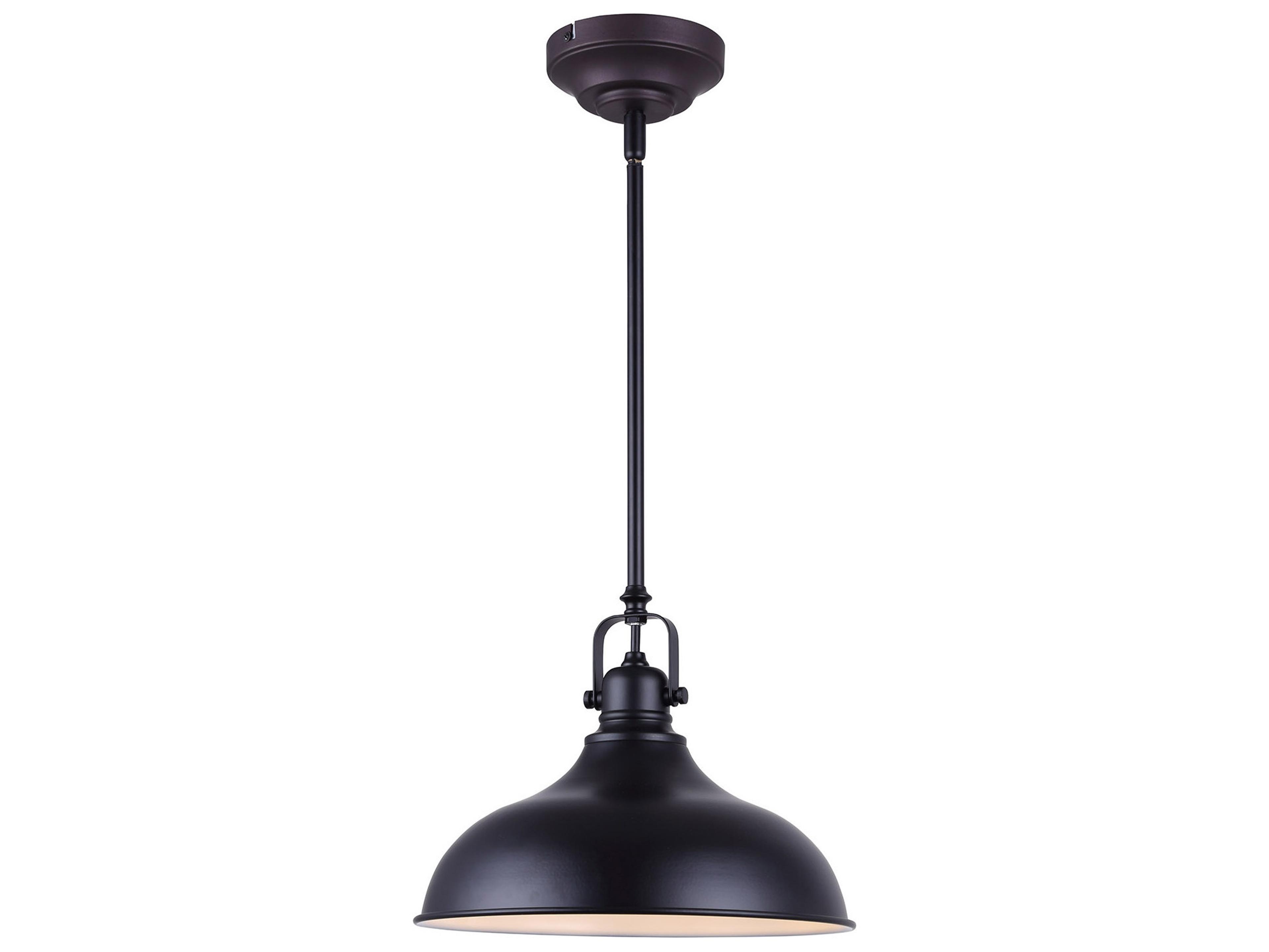 Canarm Sussex 1 -light Black LED Dome Mini Pendant