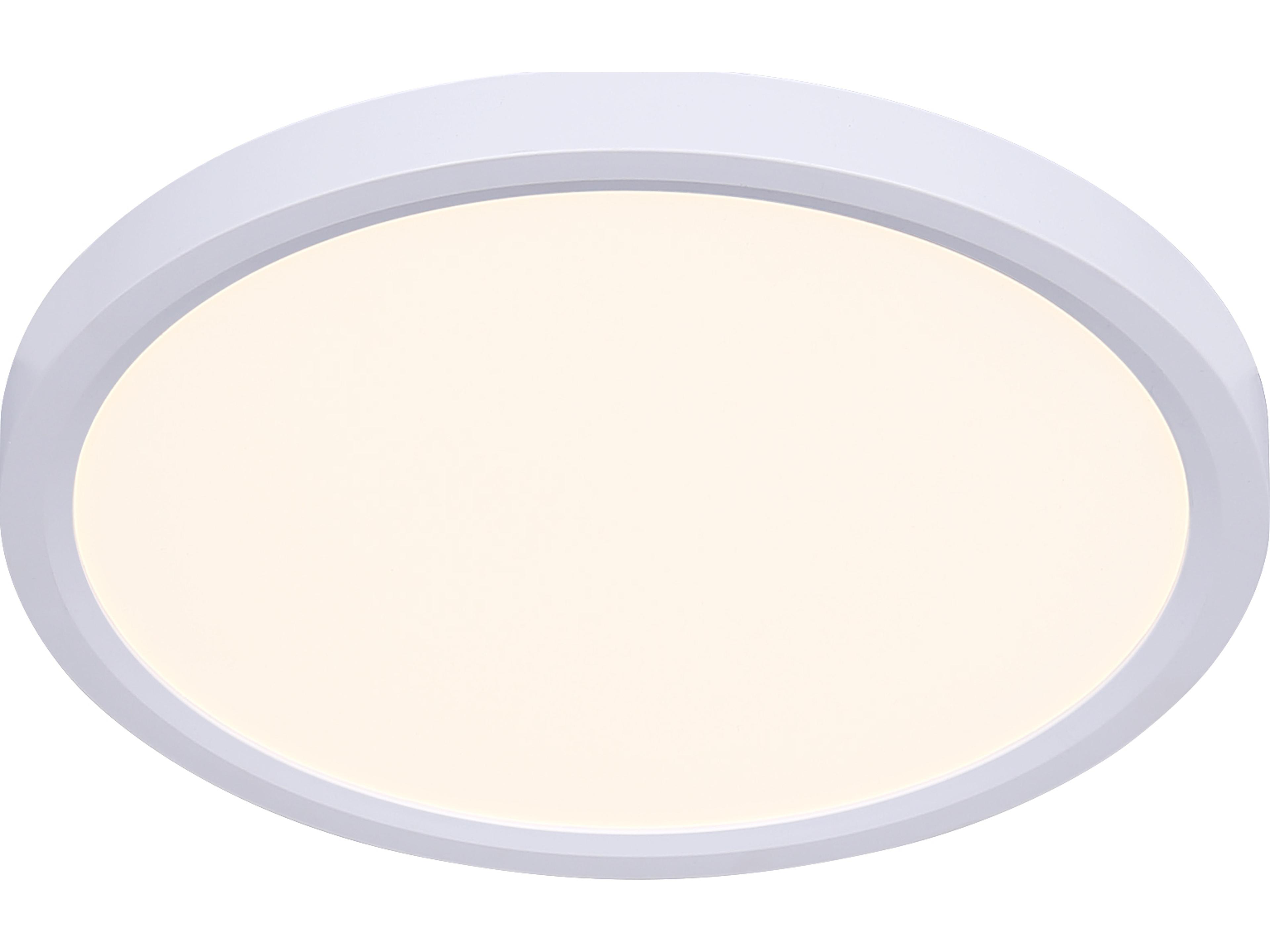 Canarm Smd1225wh 1 -light White LED Round Flush Mount