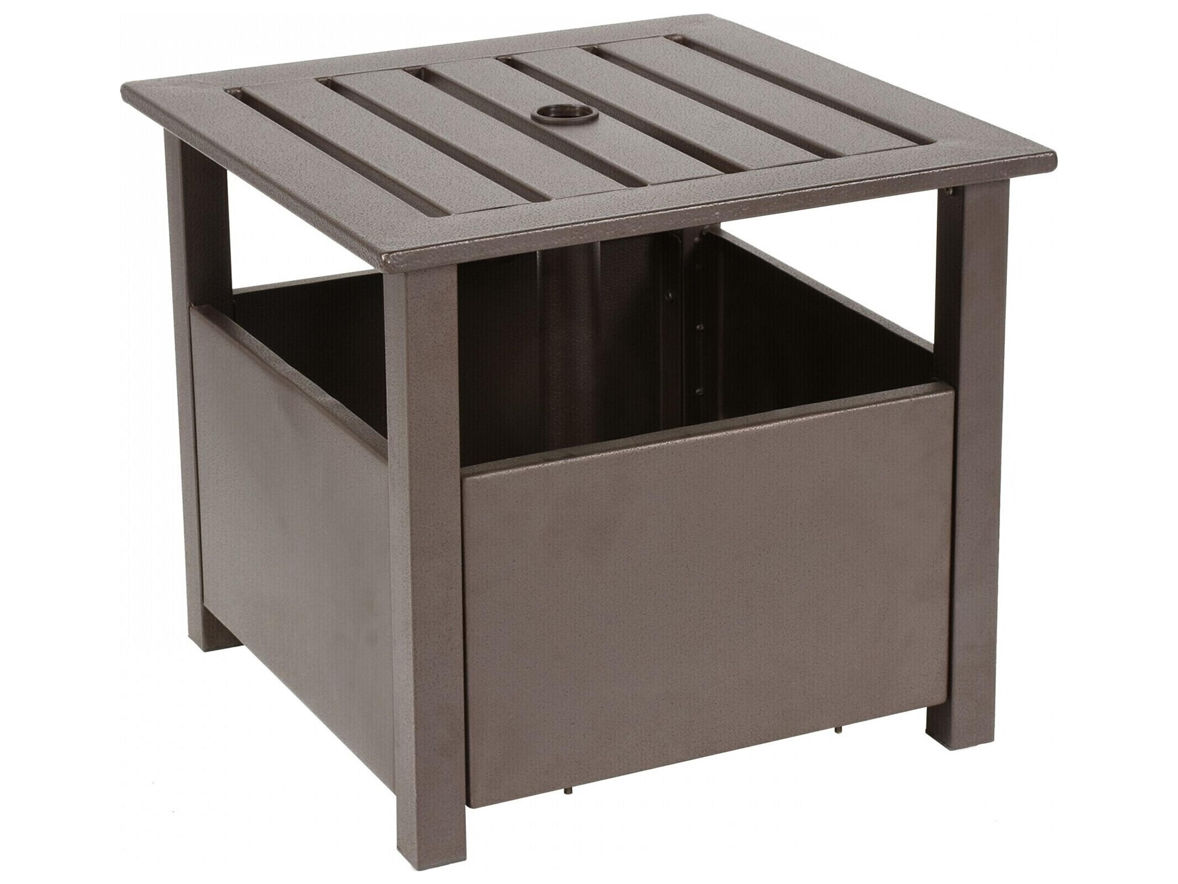 California Umbrella Quick Ship Sunmaster Series Square Umbrella Patio Side Table