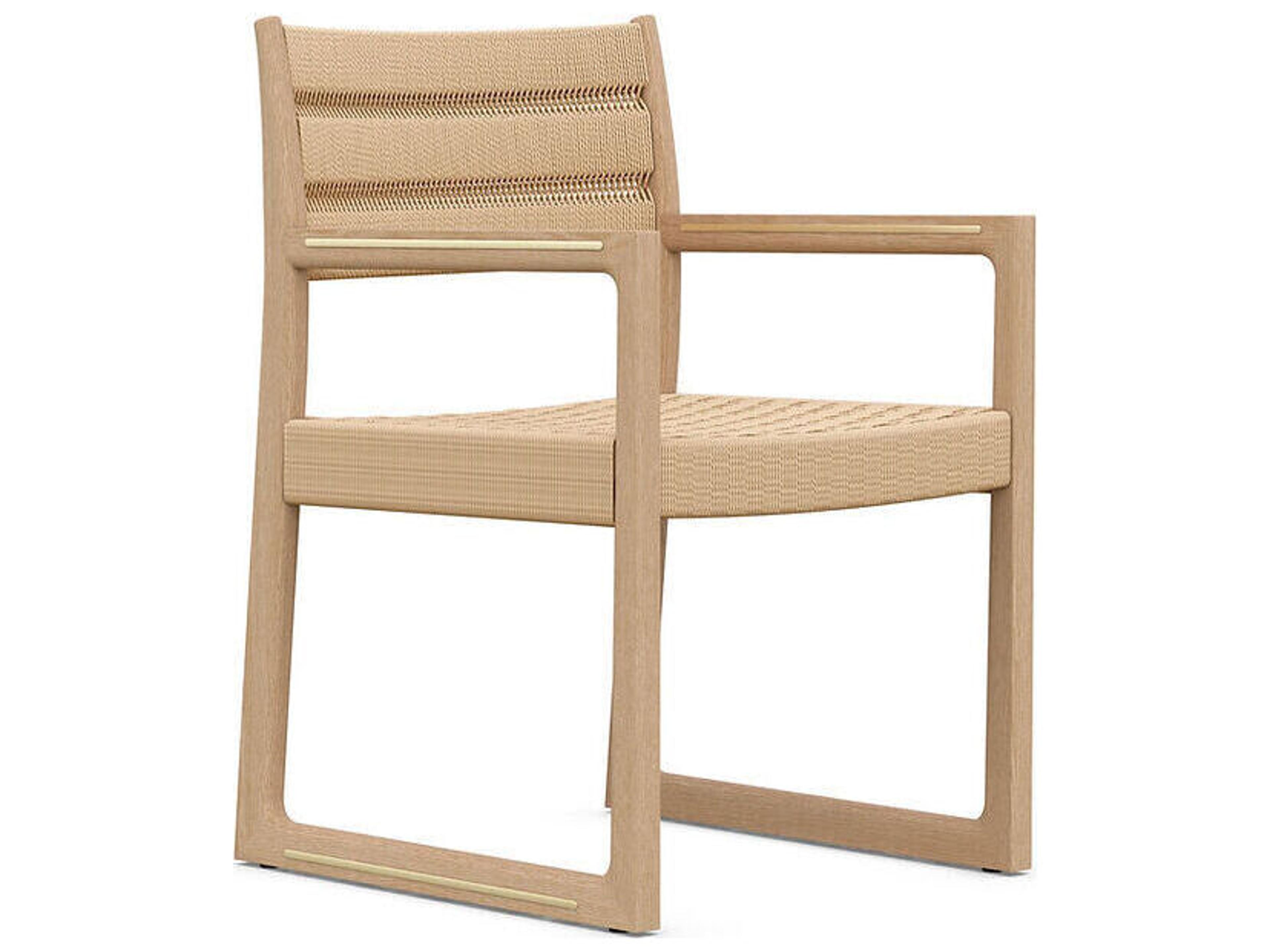 Case & Canvas Angelo Oak Wood Arm Dining Chair