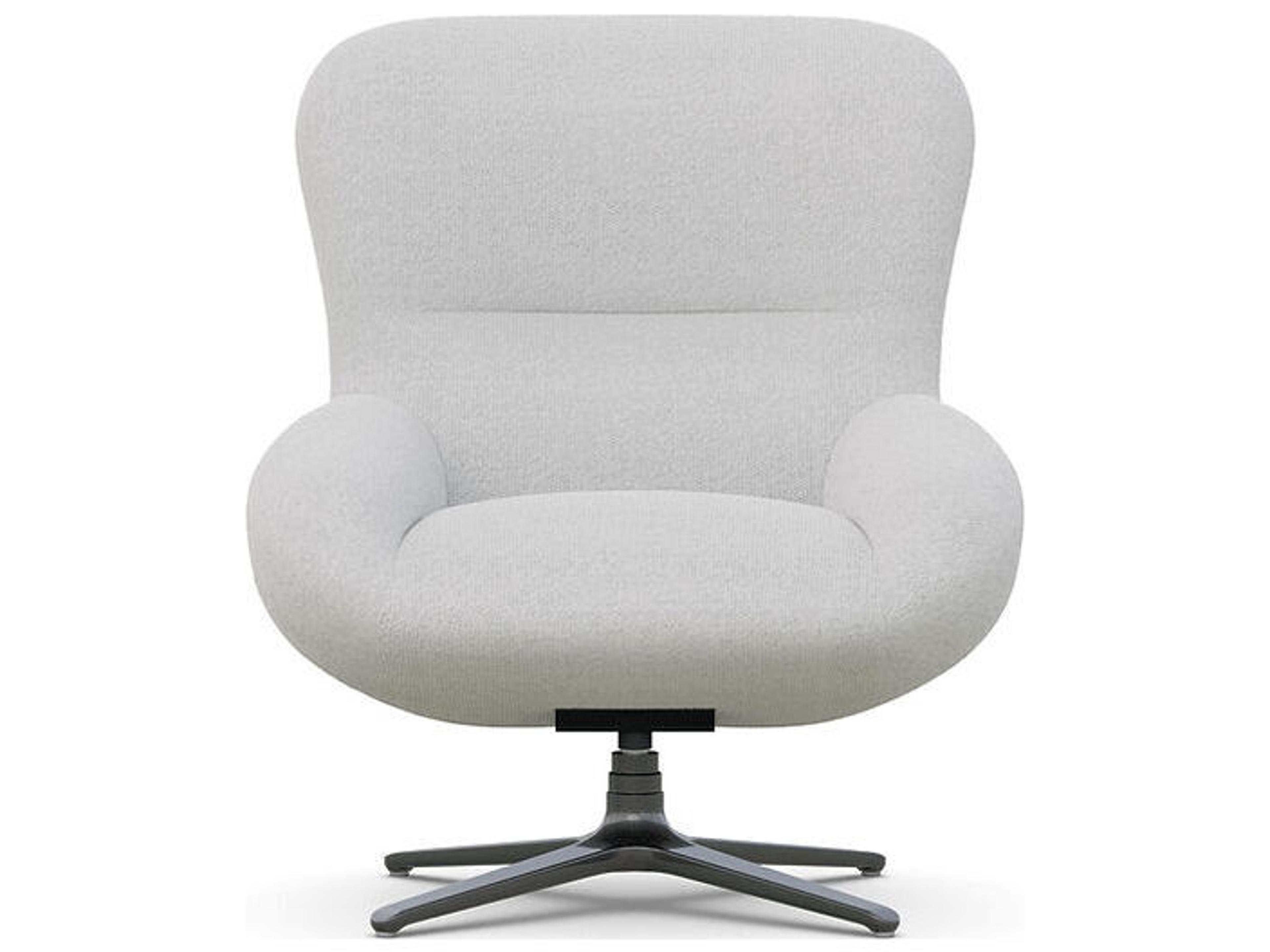 Lockhart Revolving Gray Fabric Accent Chair