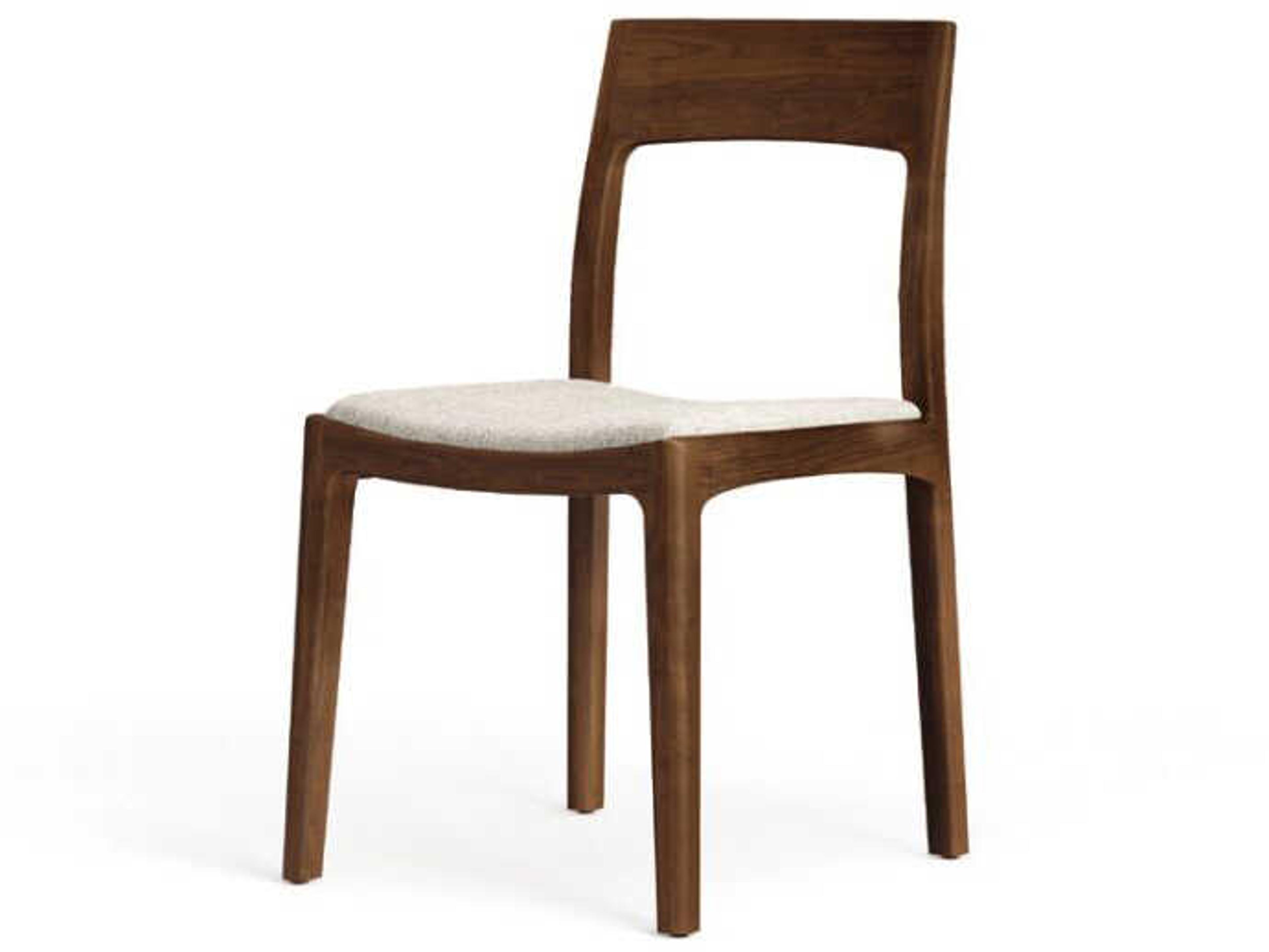 Copeland Lisse Solid Wood Brown Upholstered Armless Dining Chair
