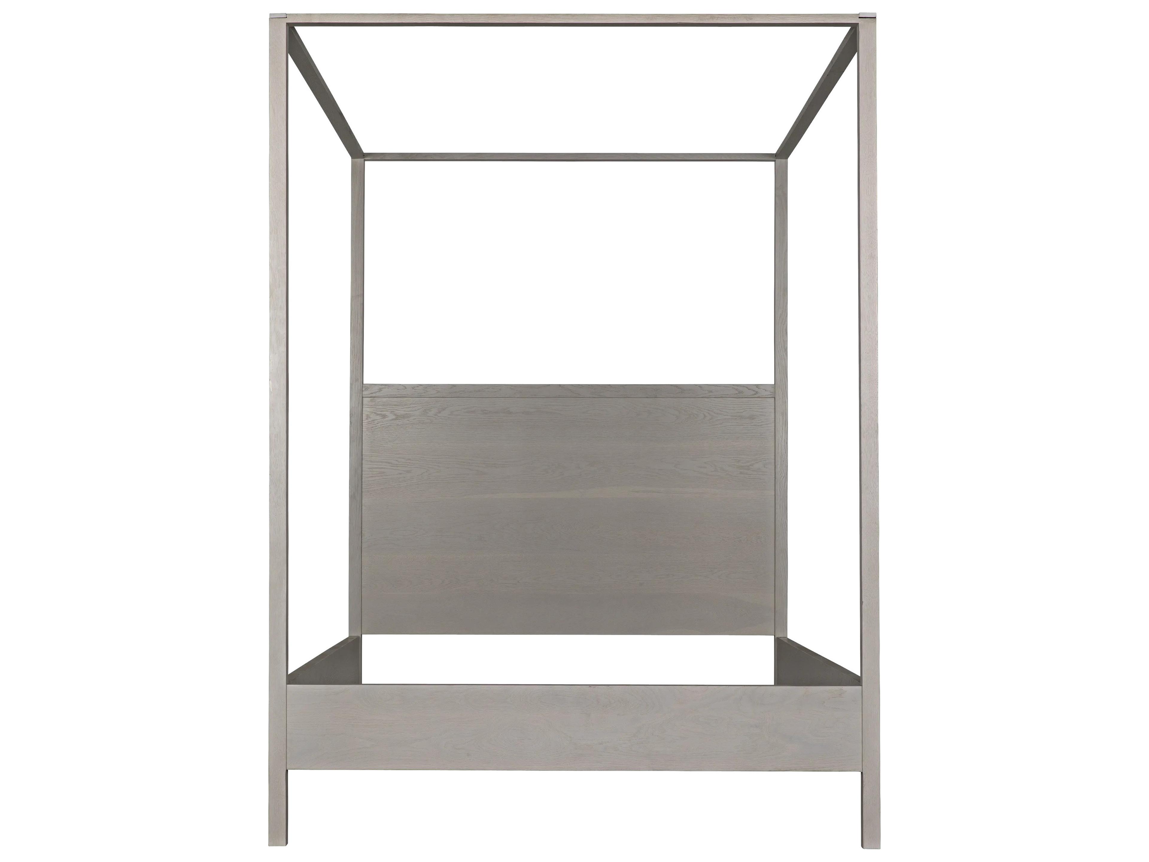 CFC Londrina Washed Oak Wood King Canopy Bed