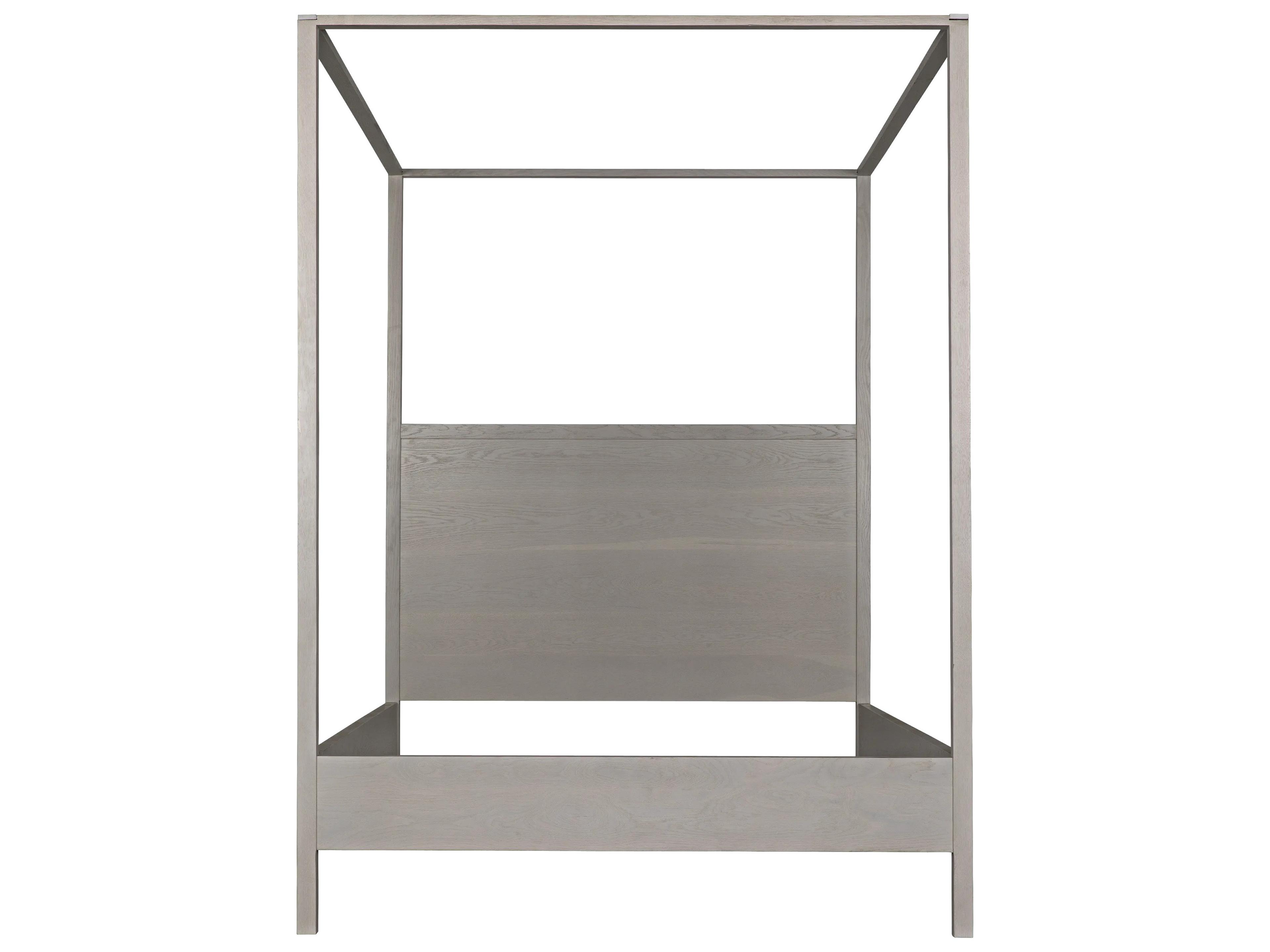 CFC Londrina Washed Oak Wood King Canopy Bed