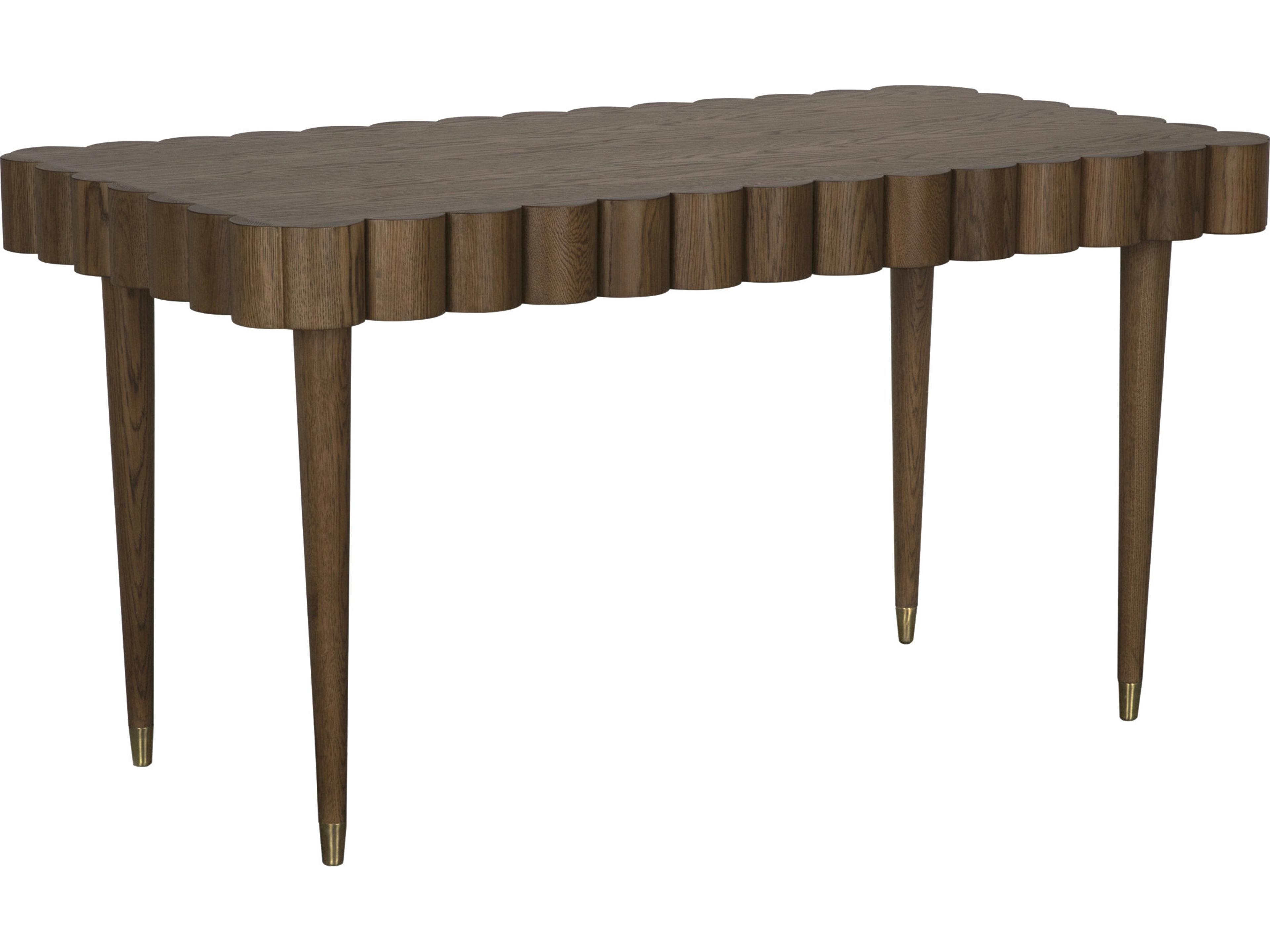 Paris Fawn Brown Oak Wood Writing Desk