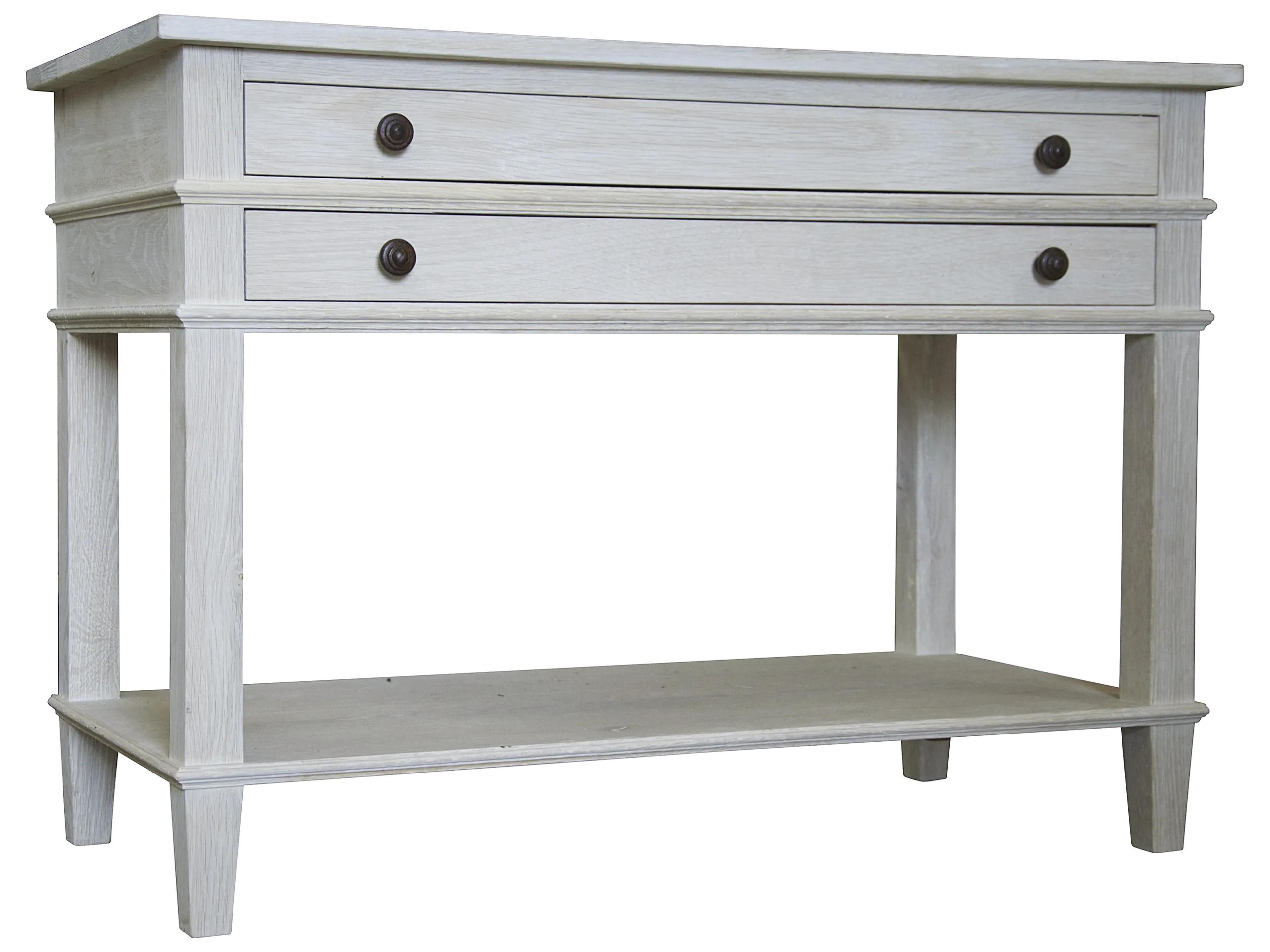 CFC Alex 2-Drawers Oak Wood Nightstand