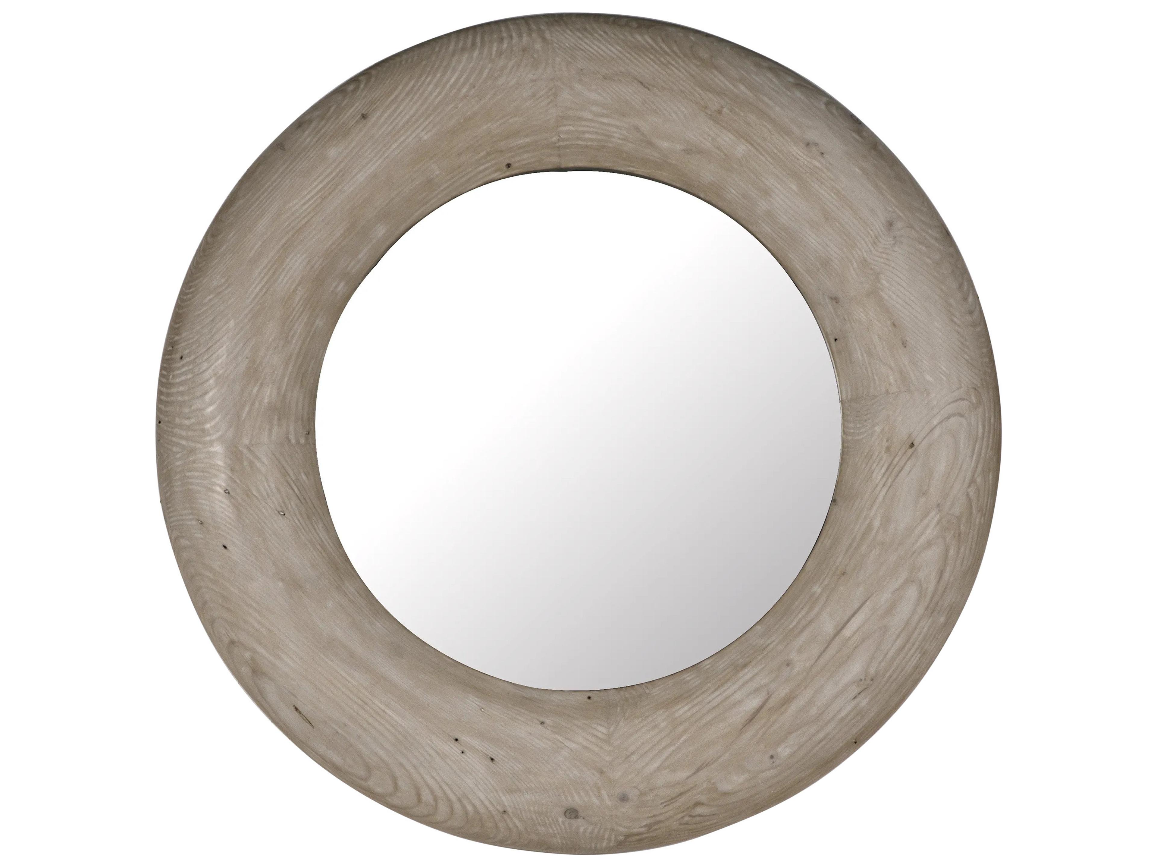 Oliver Grey Wash Wall Mirror Round