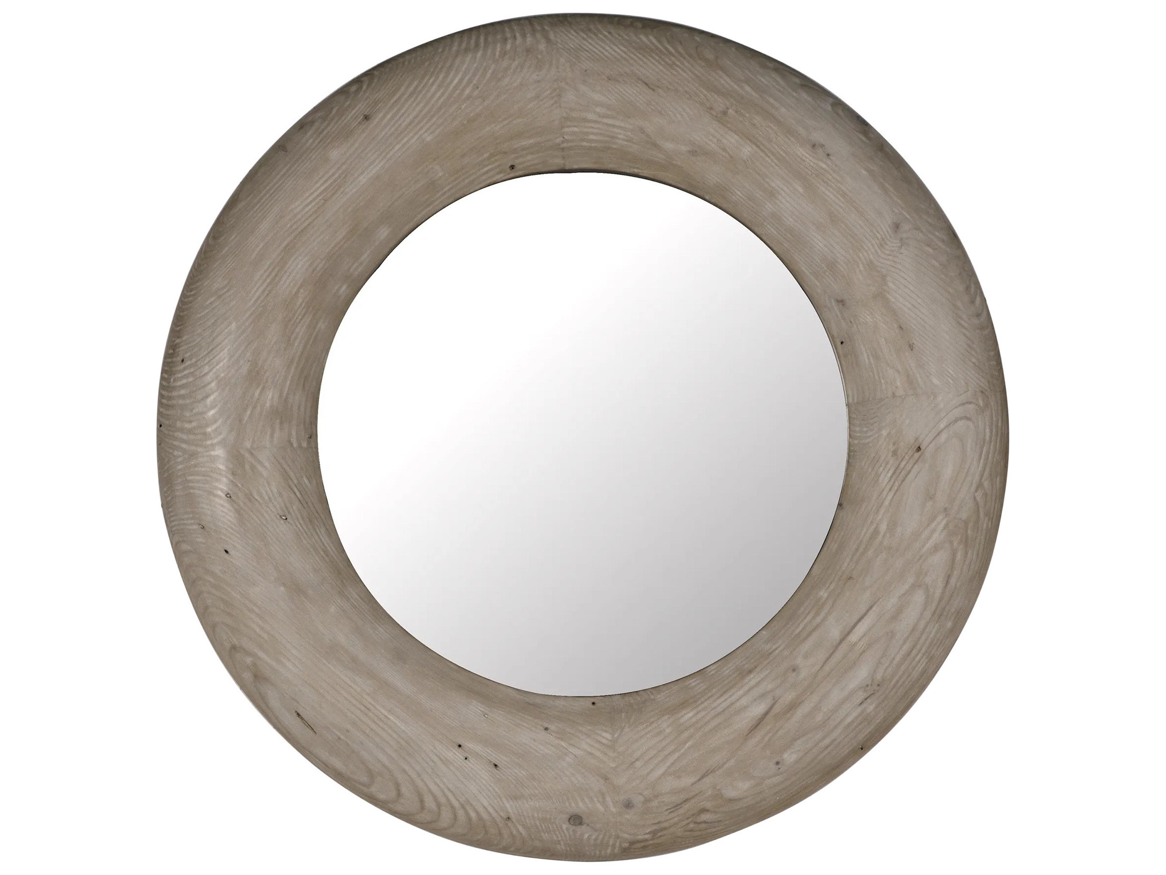 Oliver Grey Wash Wall Mirror Round