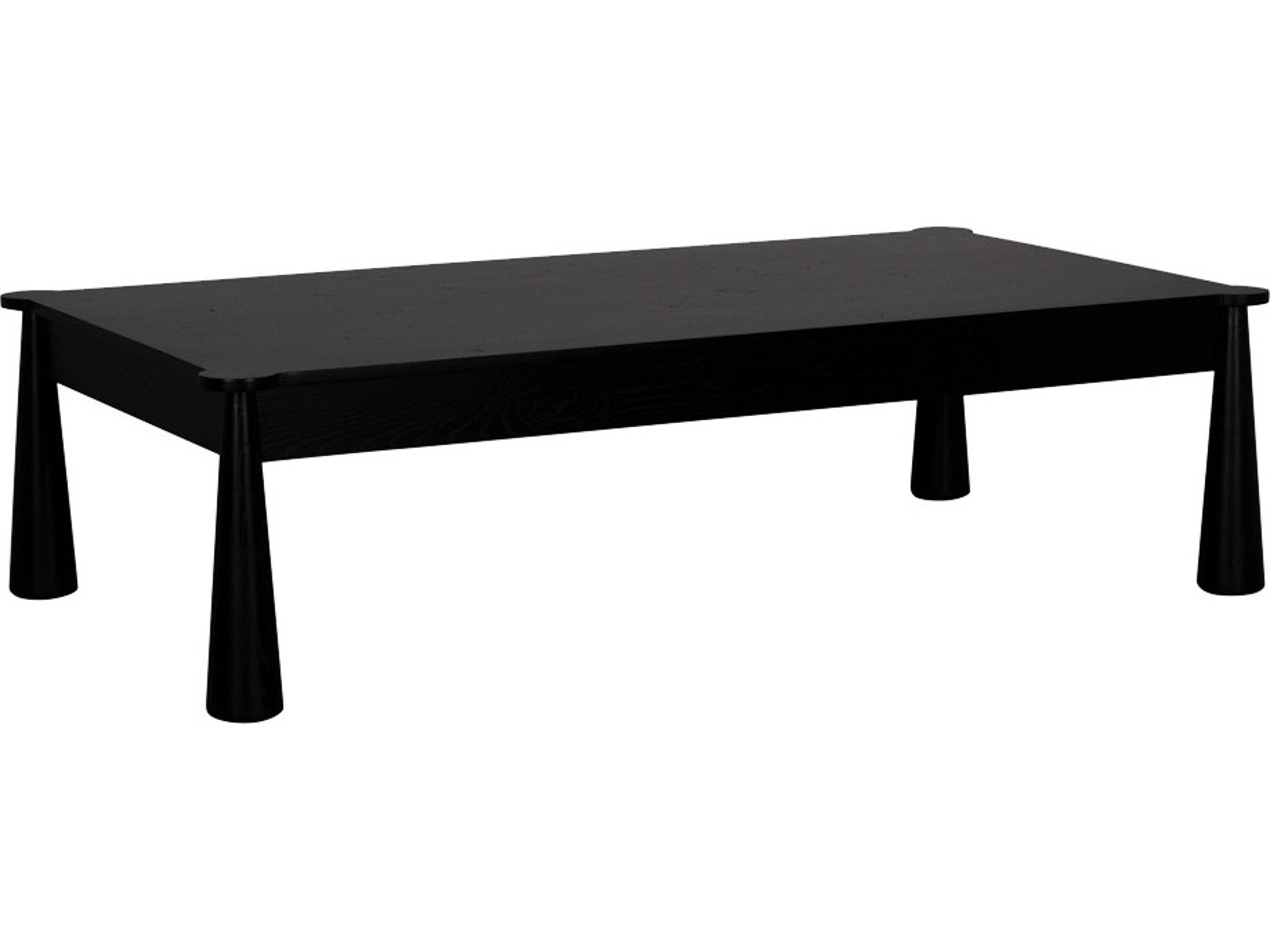 CFC Telluride Rectangular Wood Black Coffee Table