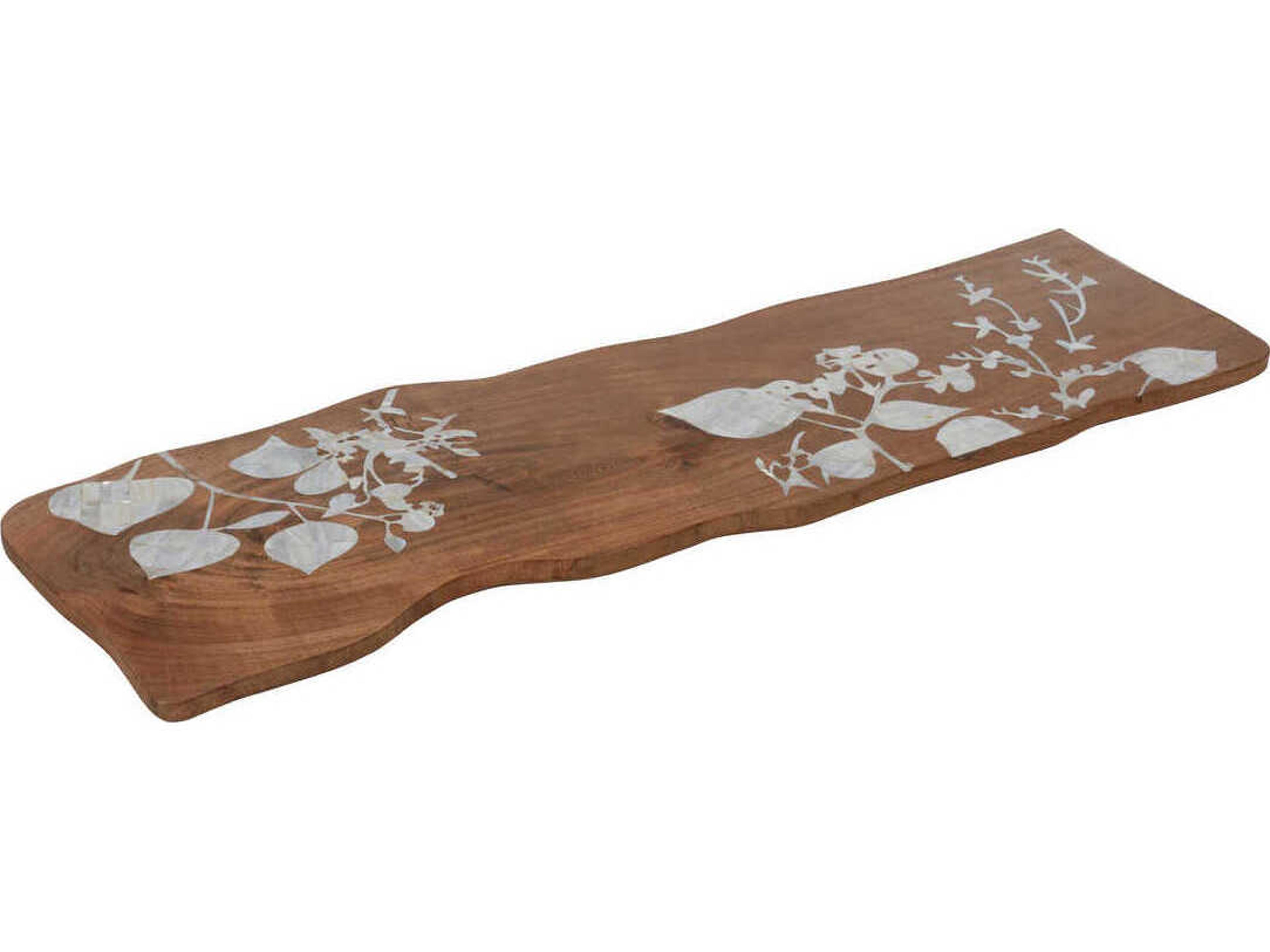 Chelsea House Mother of Pearl Brown Natural White Serving Tray