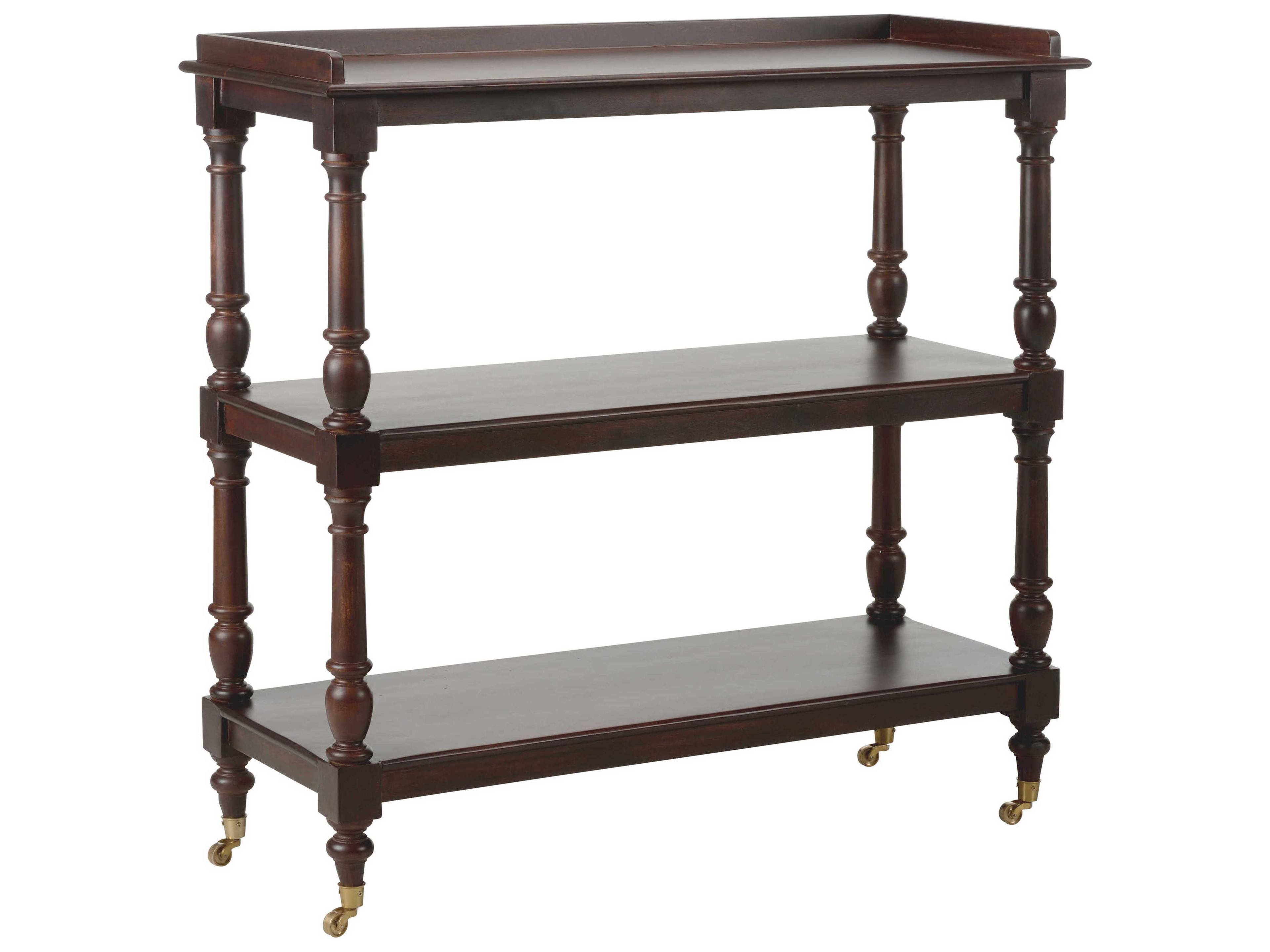 Chelsea House Wood Brown Mahogany Butlers Bar Cart