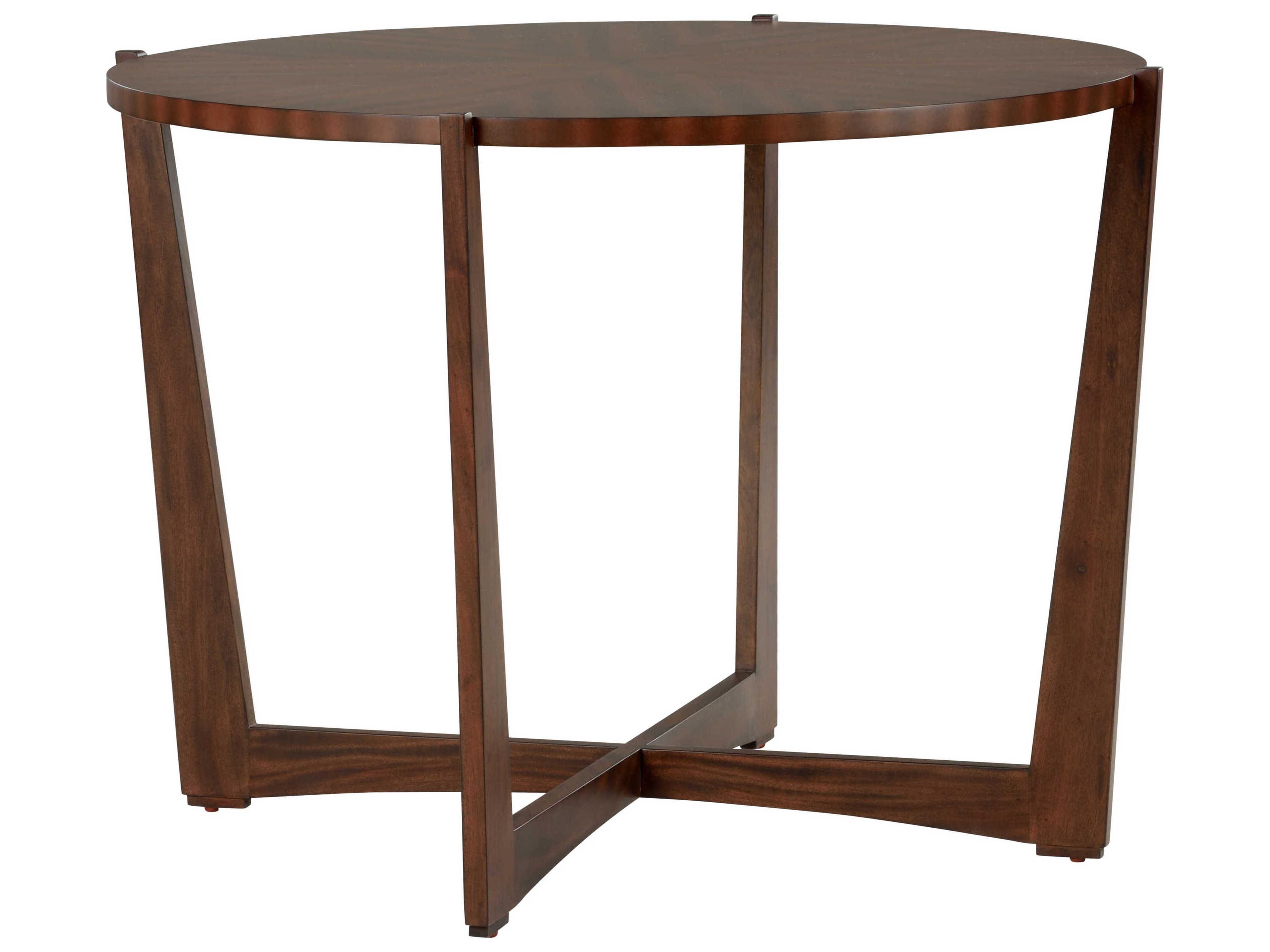 Chelsea House Jamie Merida Round Wood Mahogany Ardoise End Table