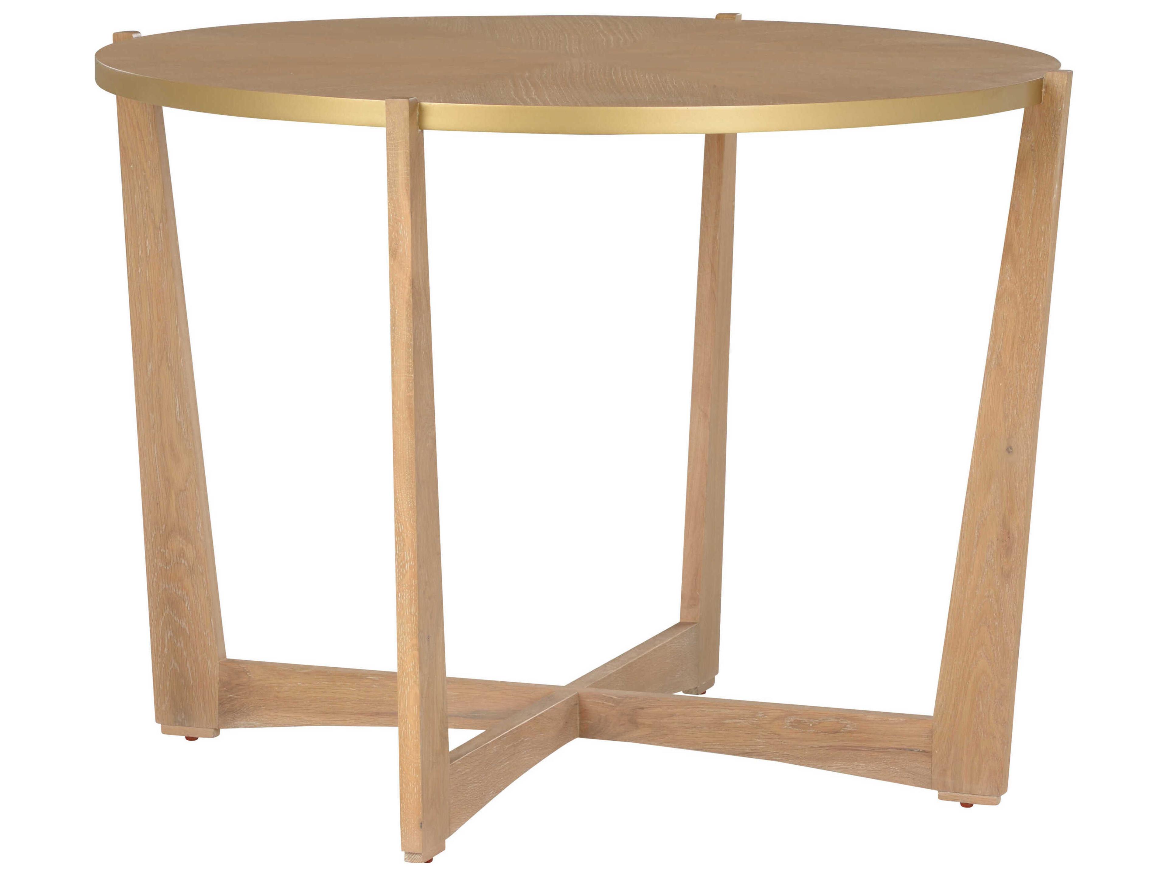 Chelsea House Jamie Merida Round Wood Cerused Oak Ardoise End Table