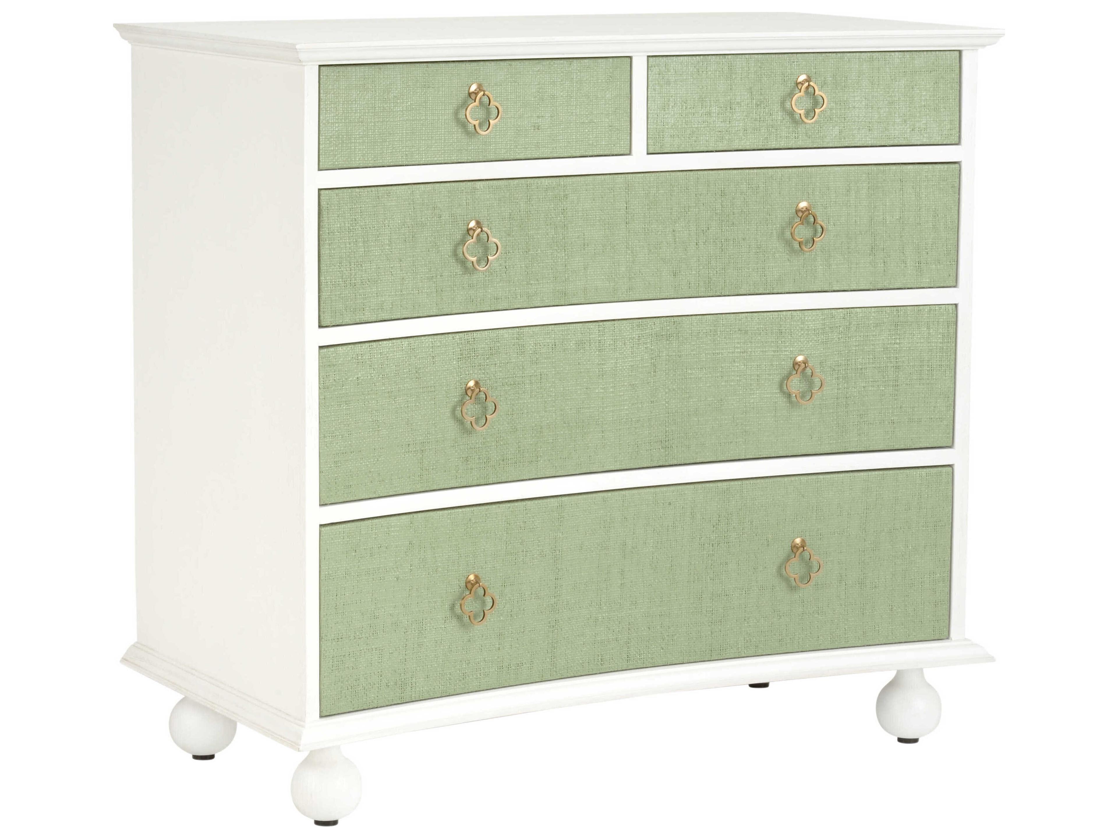 Chelsea House Bill Cain Maxwell White Green Accent Chest