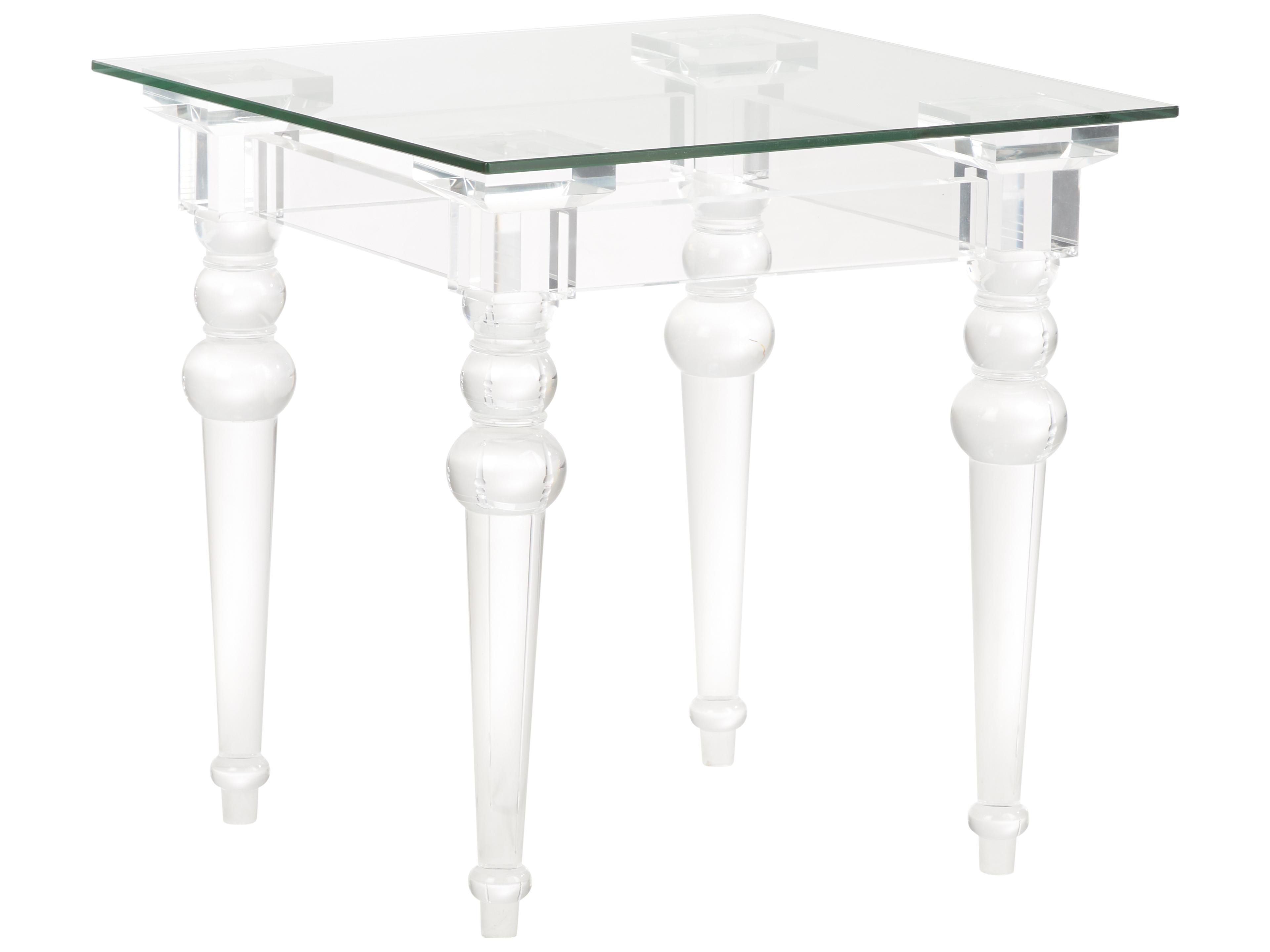 Chelsea House Square Glass Clear End Table
