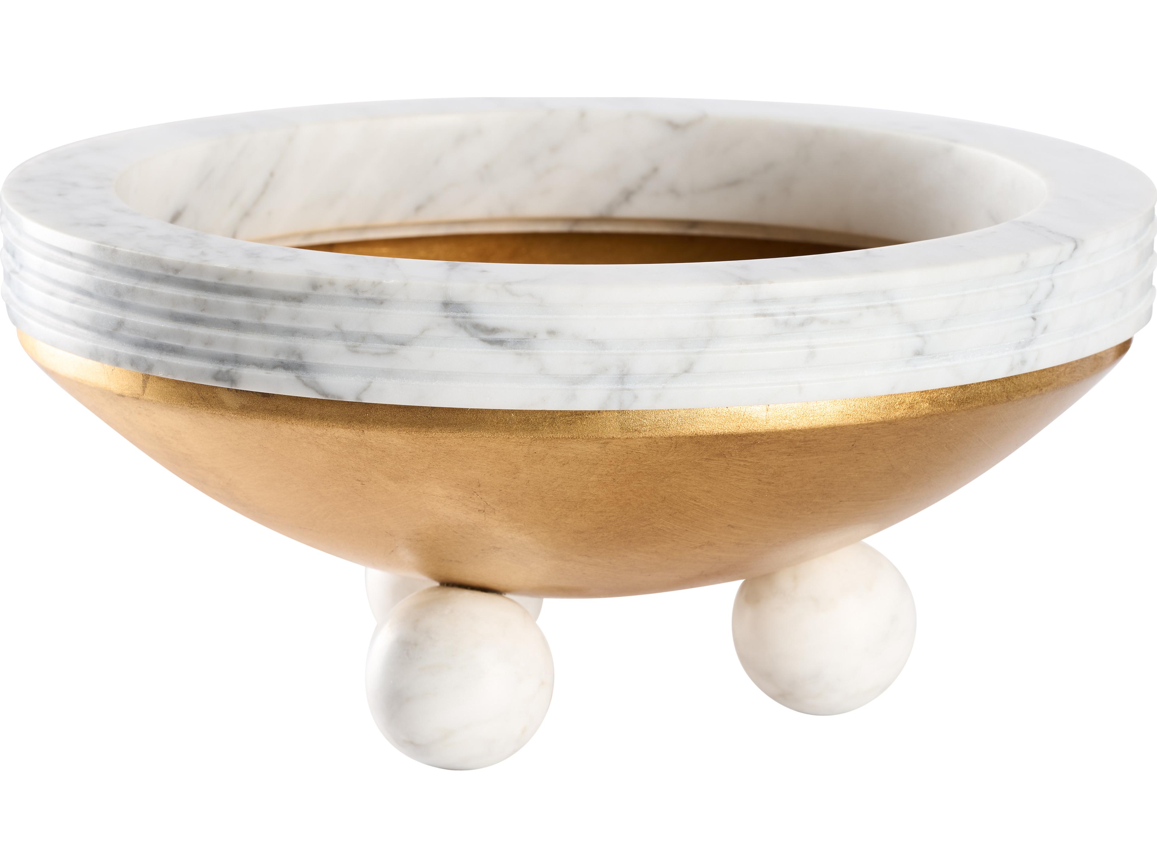 Chelsea House Bradshaw Orrell Gold Leaf Natural White Decorative Plate