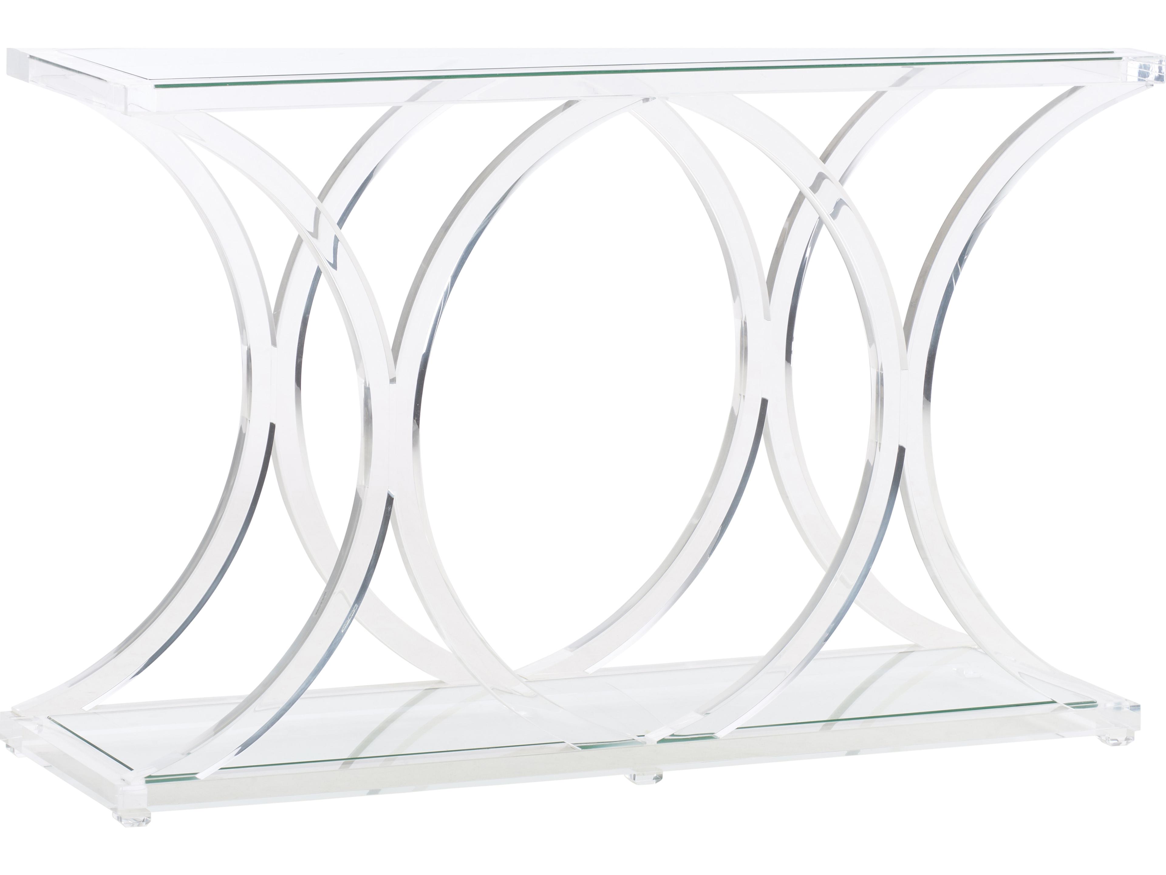 Chelsea House Shayla Copas Rectangular Glass Clear Console Table